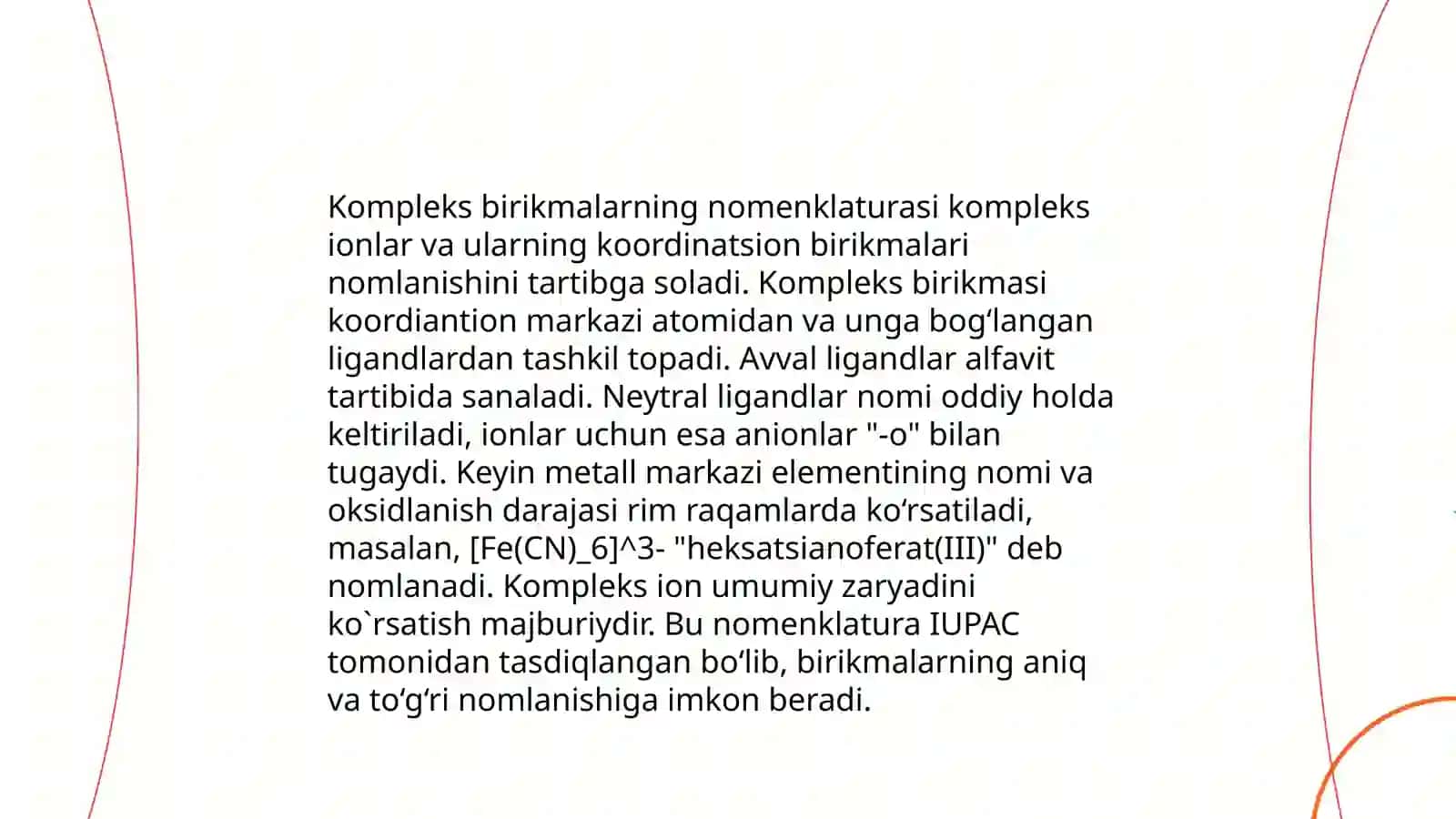 Kompleks birikmalar, tuzulishi va xossalari. Kompleksonometriya 4