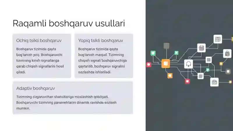 Disret tizimlar va raqamli boshqaruv tizimlari 4