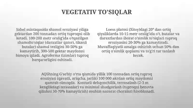 Tuproq eroziyasi va unga qarshi kurashi chora tadbirlari 4