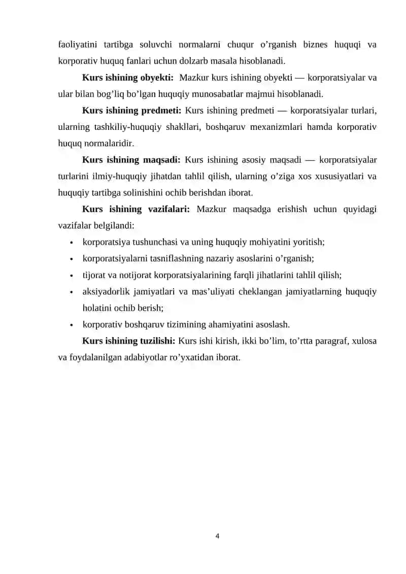 KORPORATSIYALAR TURLARI VA ULARNING HUQUQIY TARTIBGA SOLINISHI 4