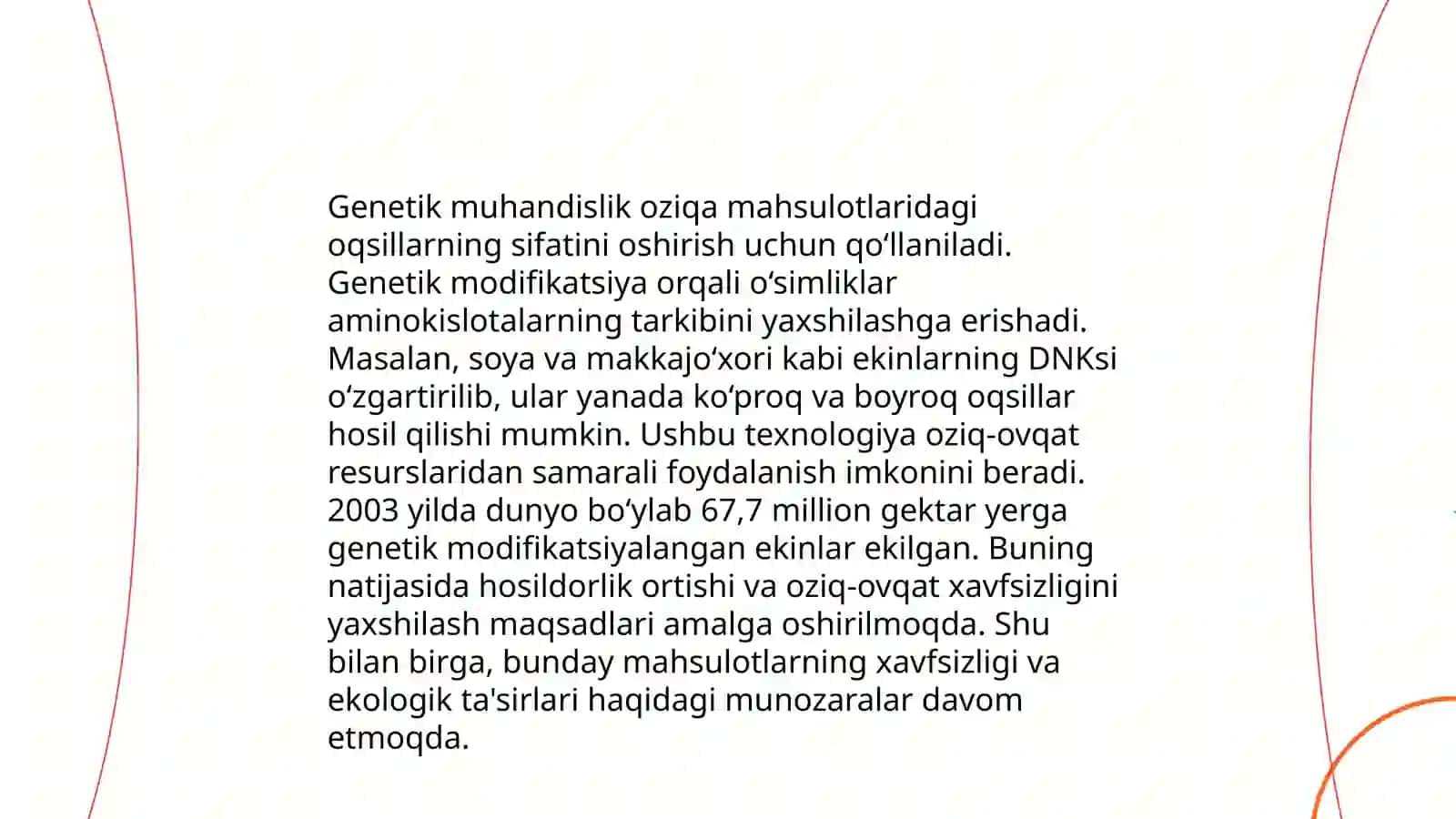 Biotexnologik usullar yordamida oziqa mahsulotlari uchun ishlatiladigan oqsillarni olish 4