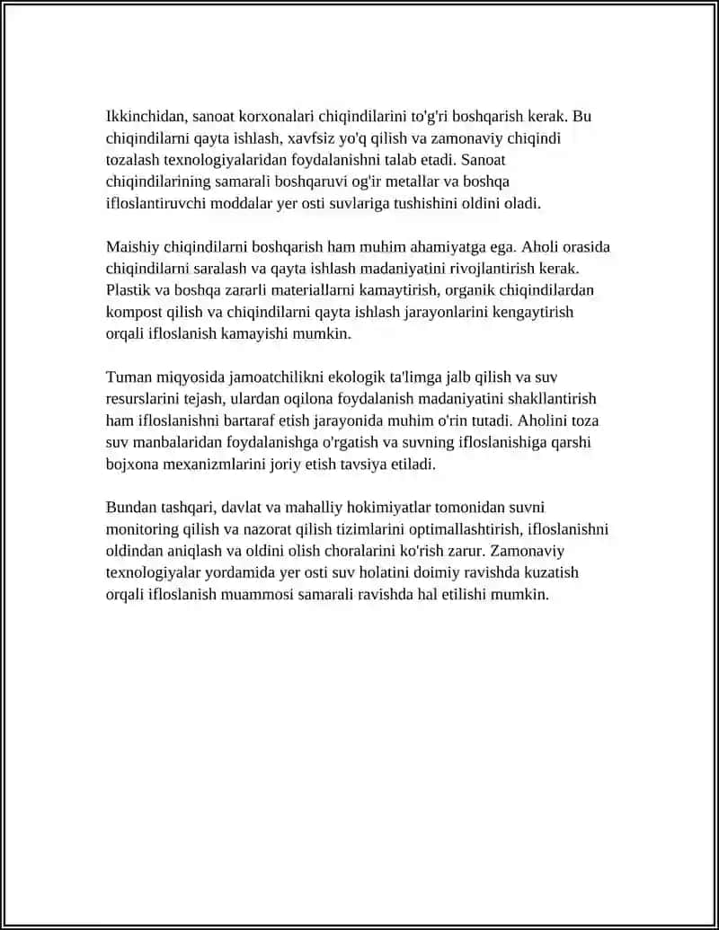SAMARQAND NUROBOD TUMANIDAGI EKOLOGIK MUOMMOLAR VA ULARNI BARTARAF ETISH 4