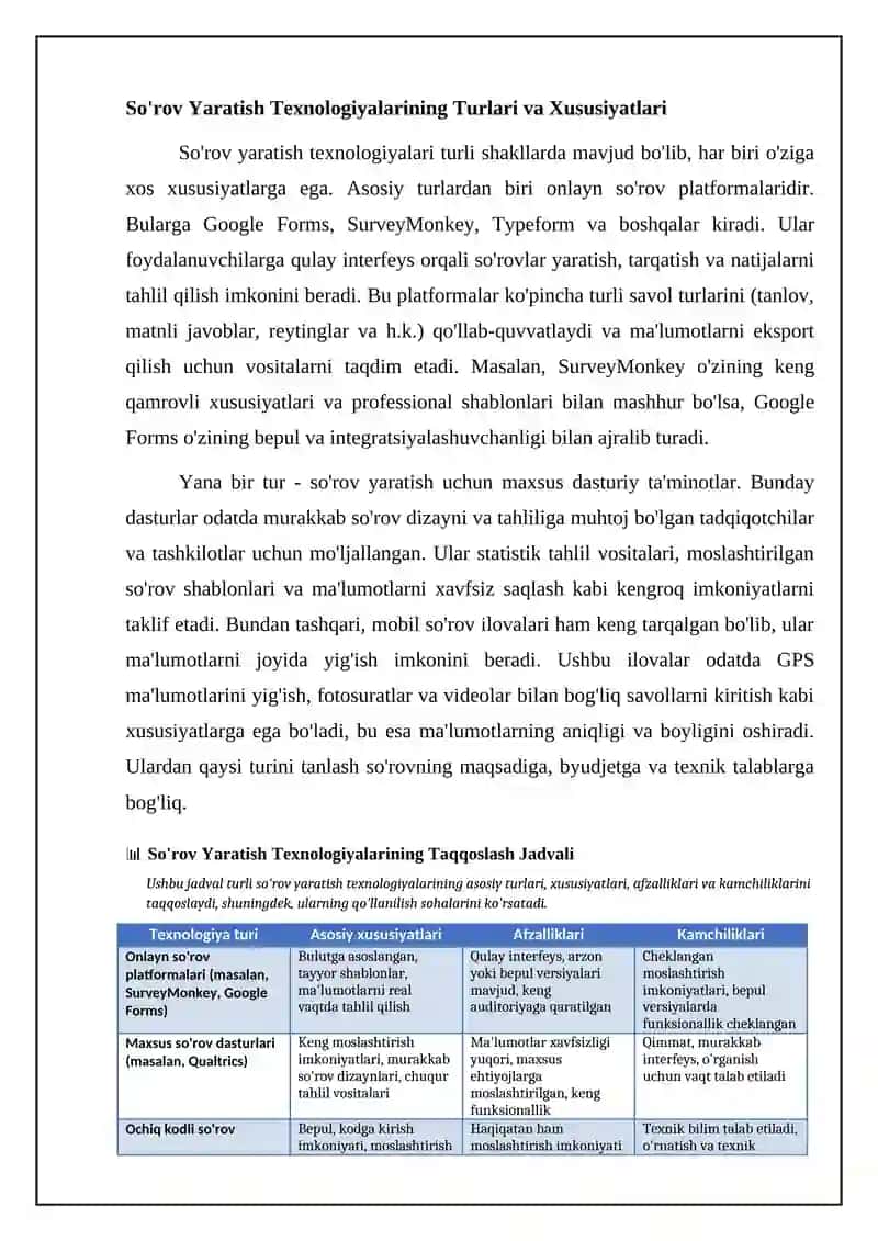 So‘rovlar yaratish texnologiyasi 4