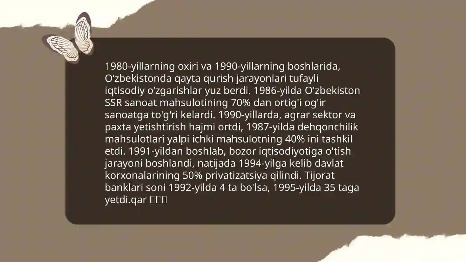 Qayta qurish yillarida Òzbekistondagi ijtimoiy siyosiy vaziyat 4
