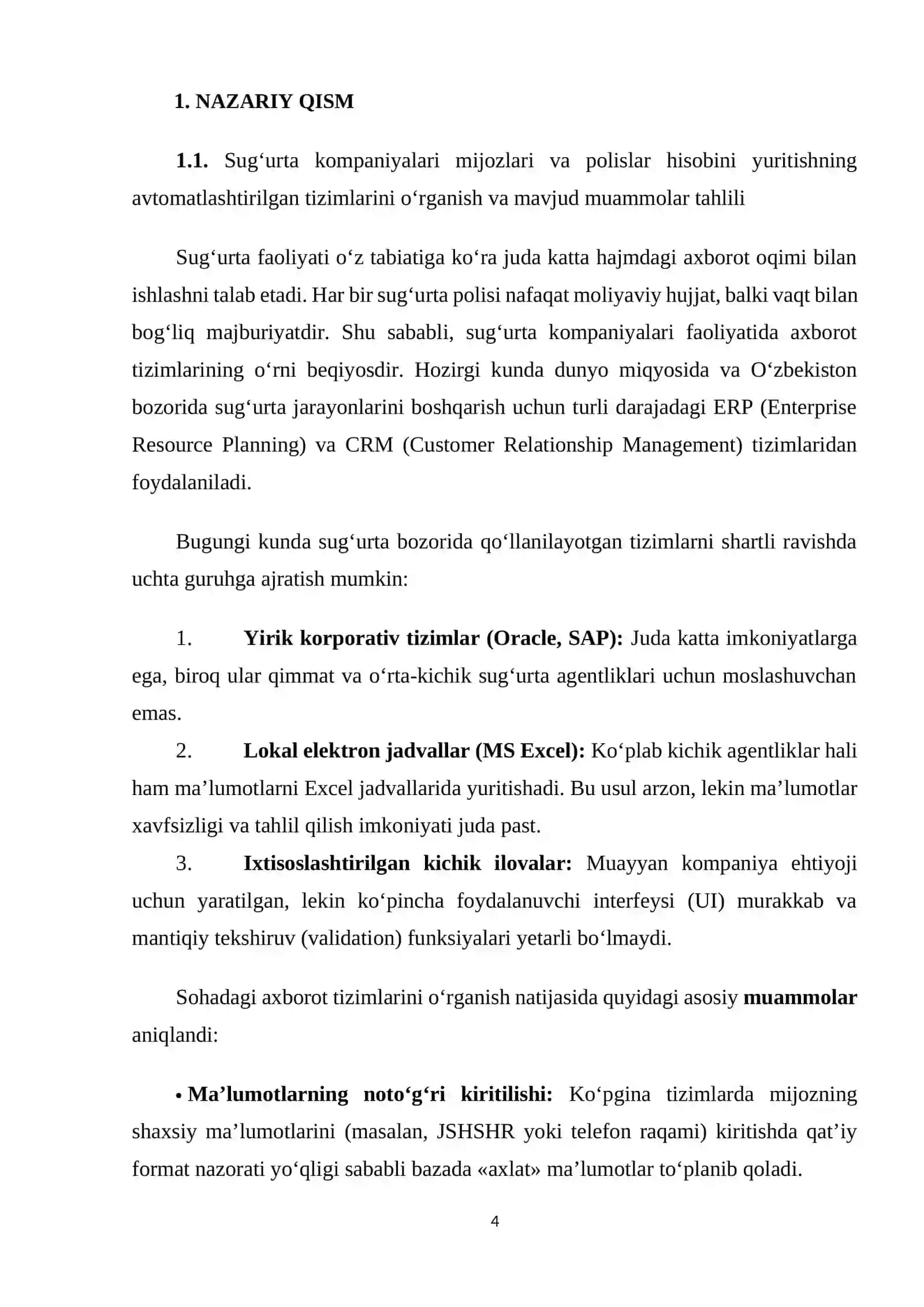 Visual Studio muhitida dasturlash | Kurs ishi - SUGURTA KOMPANIYASI MIJOZLARI VA POLISLAR HISOBINI YURUTISH 4