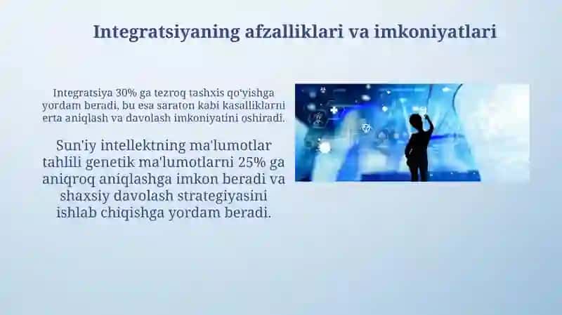 Tibbiyotda axborot texnologiyalarining boshqa fanlar bilan integratsiya masalalarini yoritib berish 4