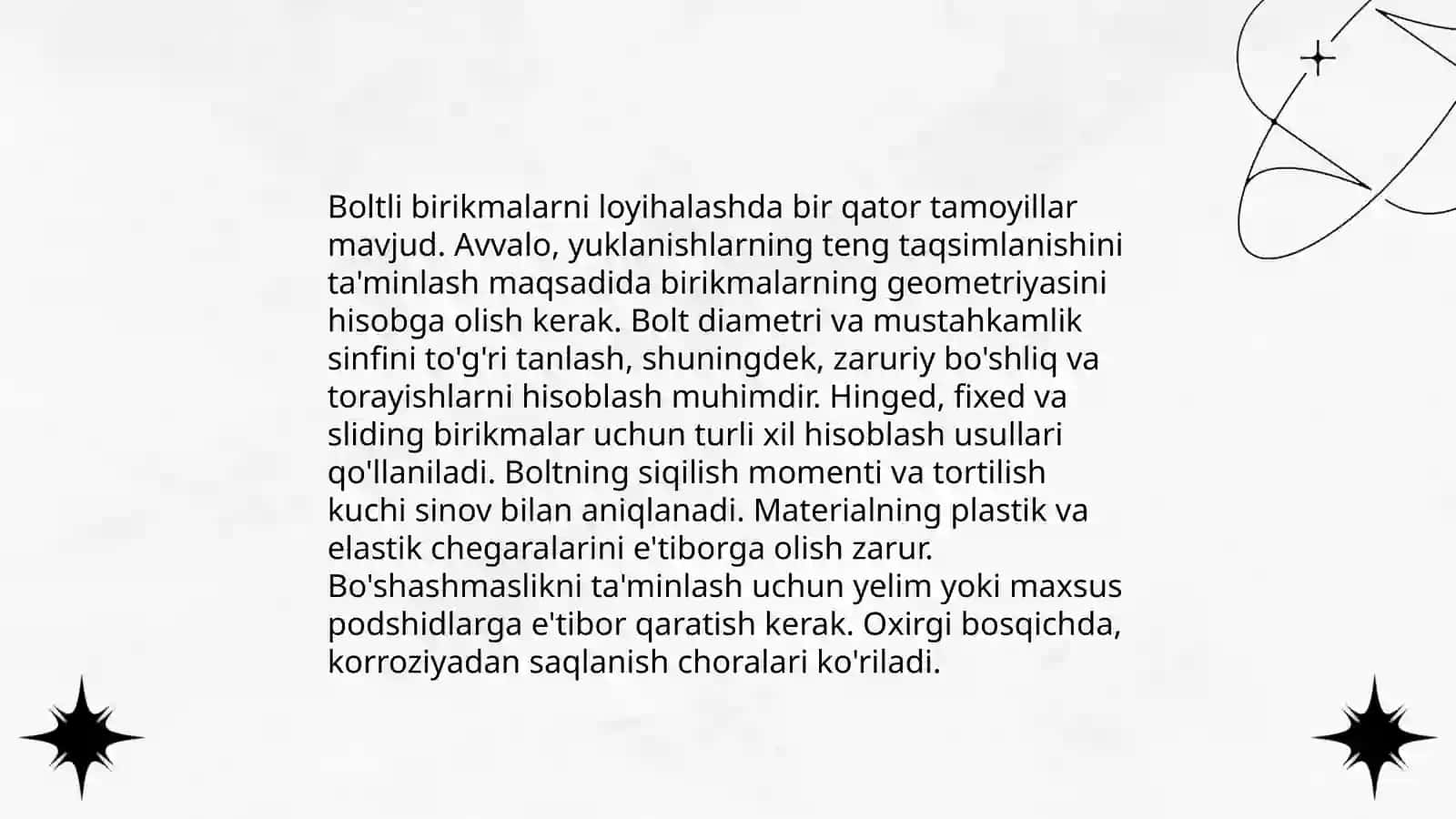 Murakkab boltli birikmalar tahlili 4