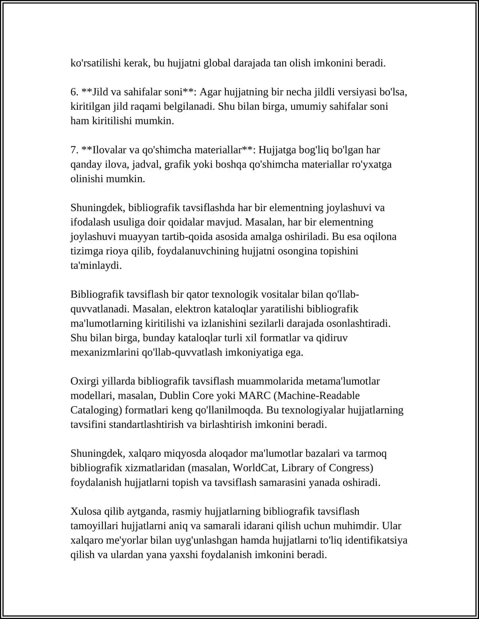 RASMIY HUJJATLARNI BIBLIOGRAFIK TAVSIFLASH 4