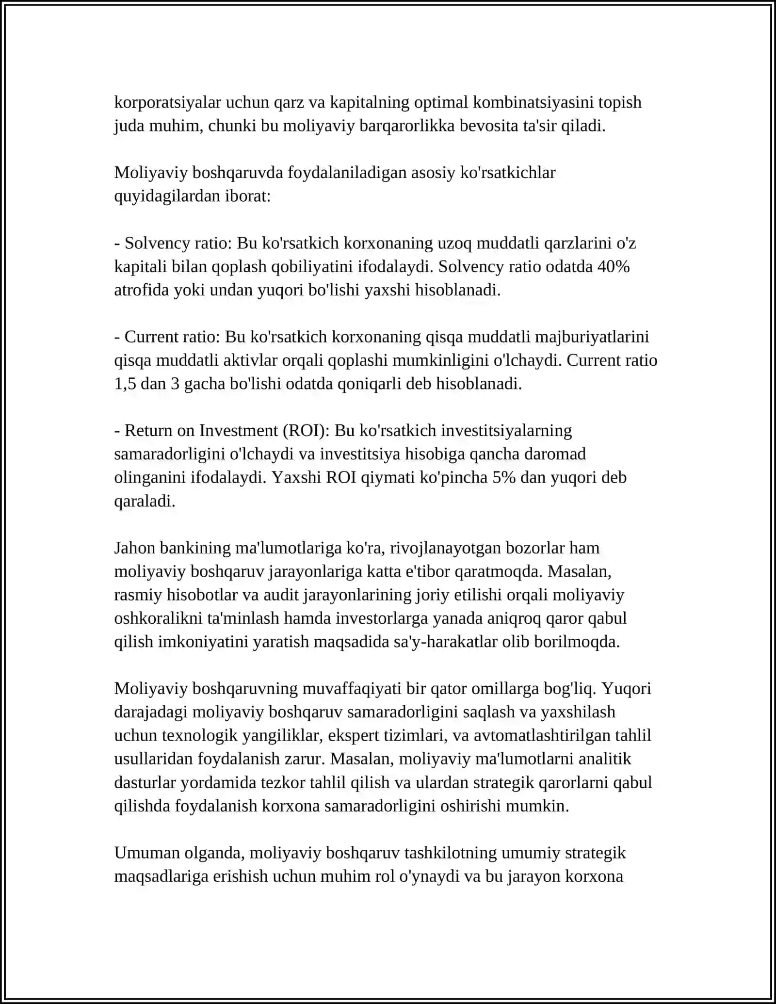 MUSTAQIL ISH Mavzu: MOLIYAVIY-HUQUQIY MUNOSABATLAR 4