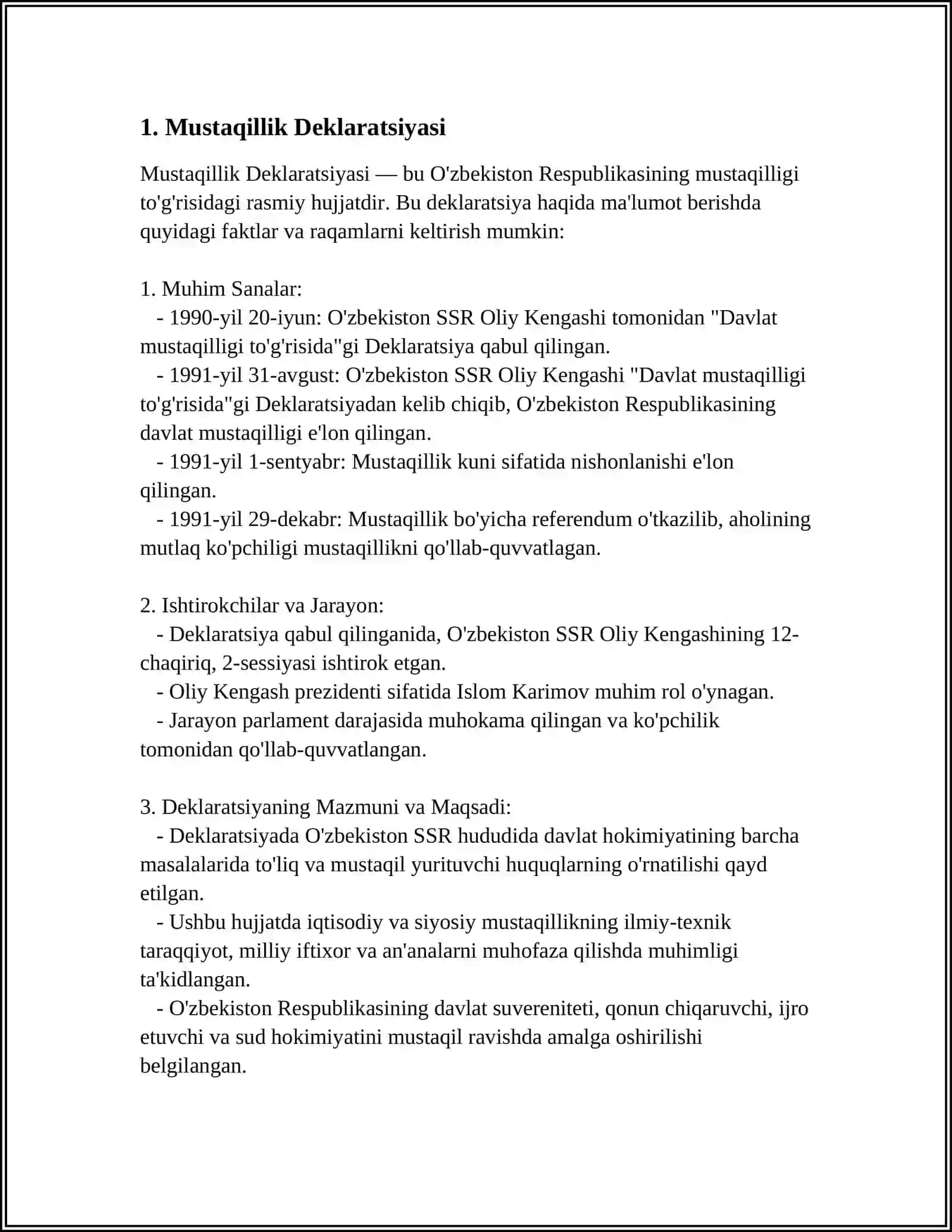 MUSTAQIL O'ZBEKISTON RESPUBLIKASINING TASHKIL TOPISHI VA USING TARIXIY AHAMIYATI 4