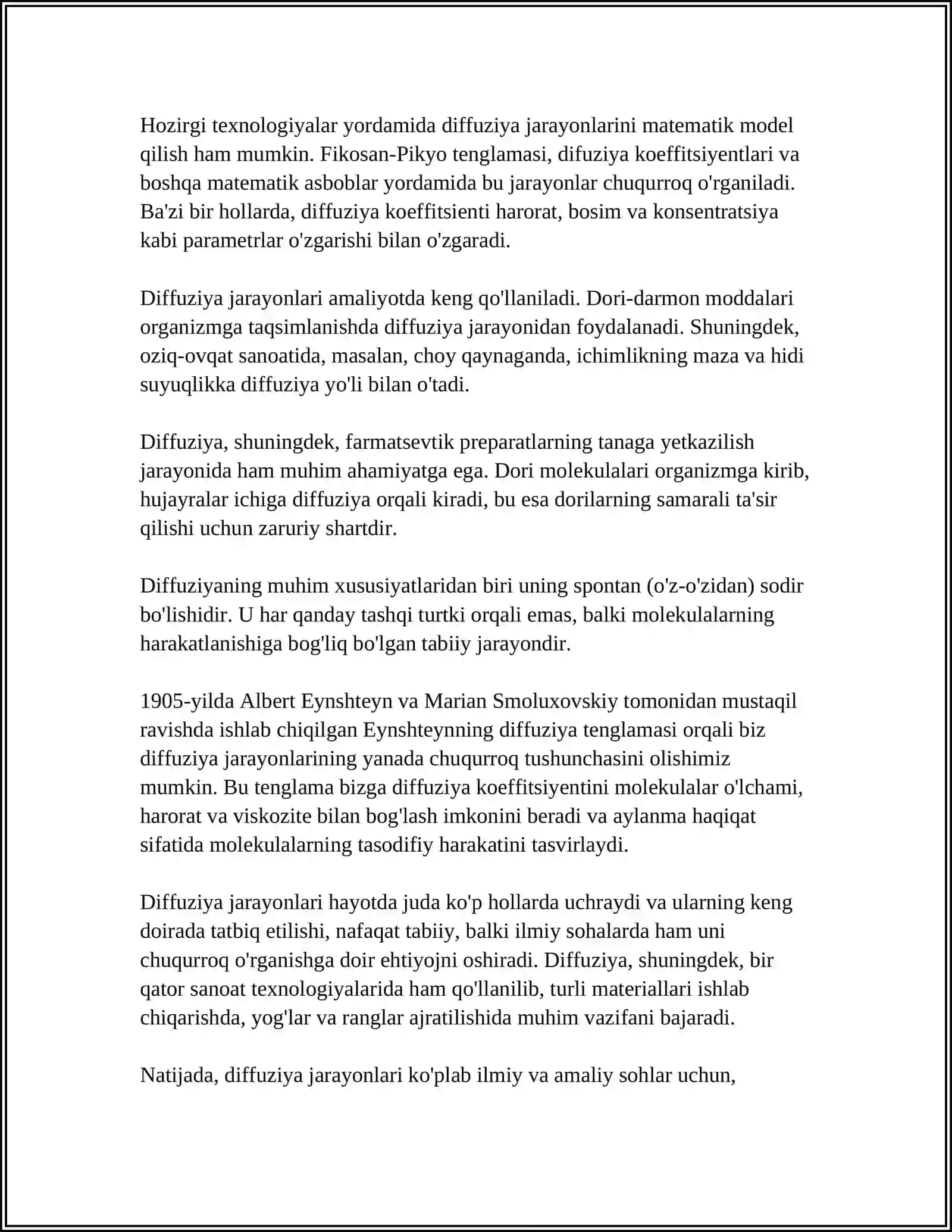 DIFFUZIYA ISSIQLIK OʻTKAZUVCHANLIK VA QOVUSHQOQLIK, FAZAVIY OʻTISHLAR 4