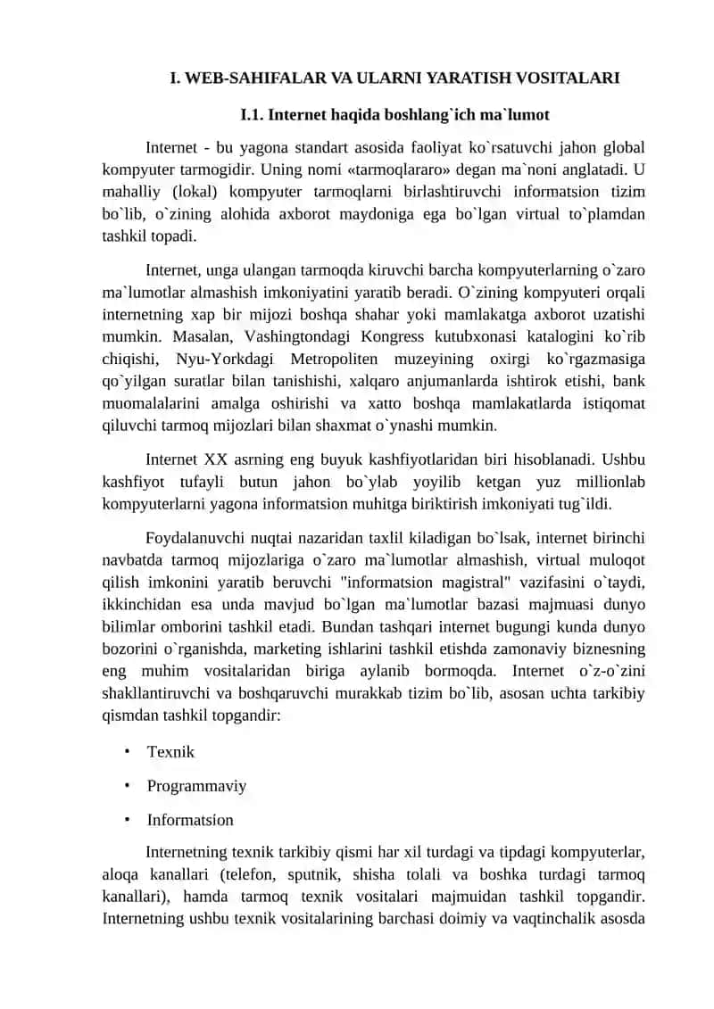 Web-sahifalar va ularni yaratish vositalari 4
