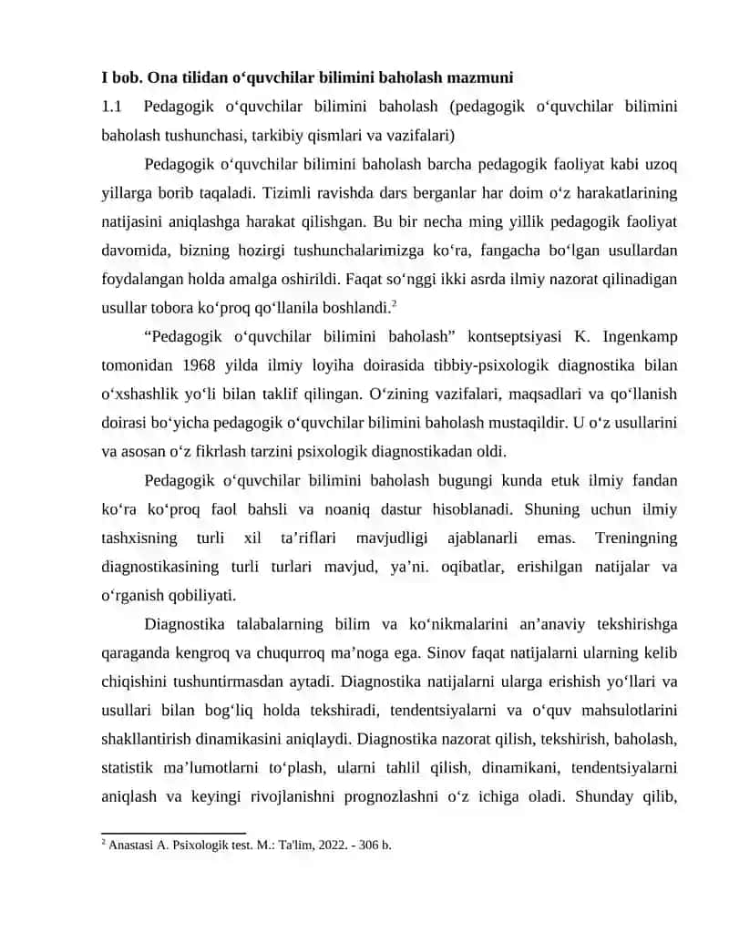 ONA TILIDAN OʻQUVCHILAR BILIMINI BAHOLASH MAZMUNI VA MEZONLARI 4