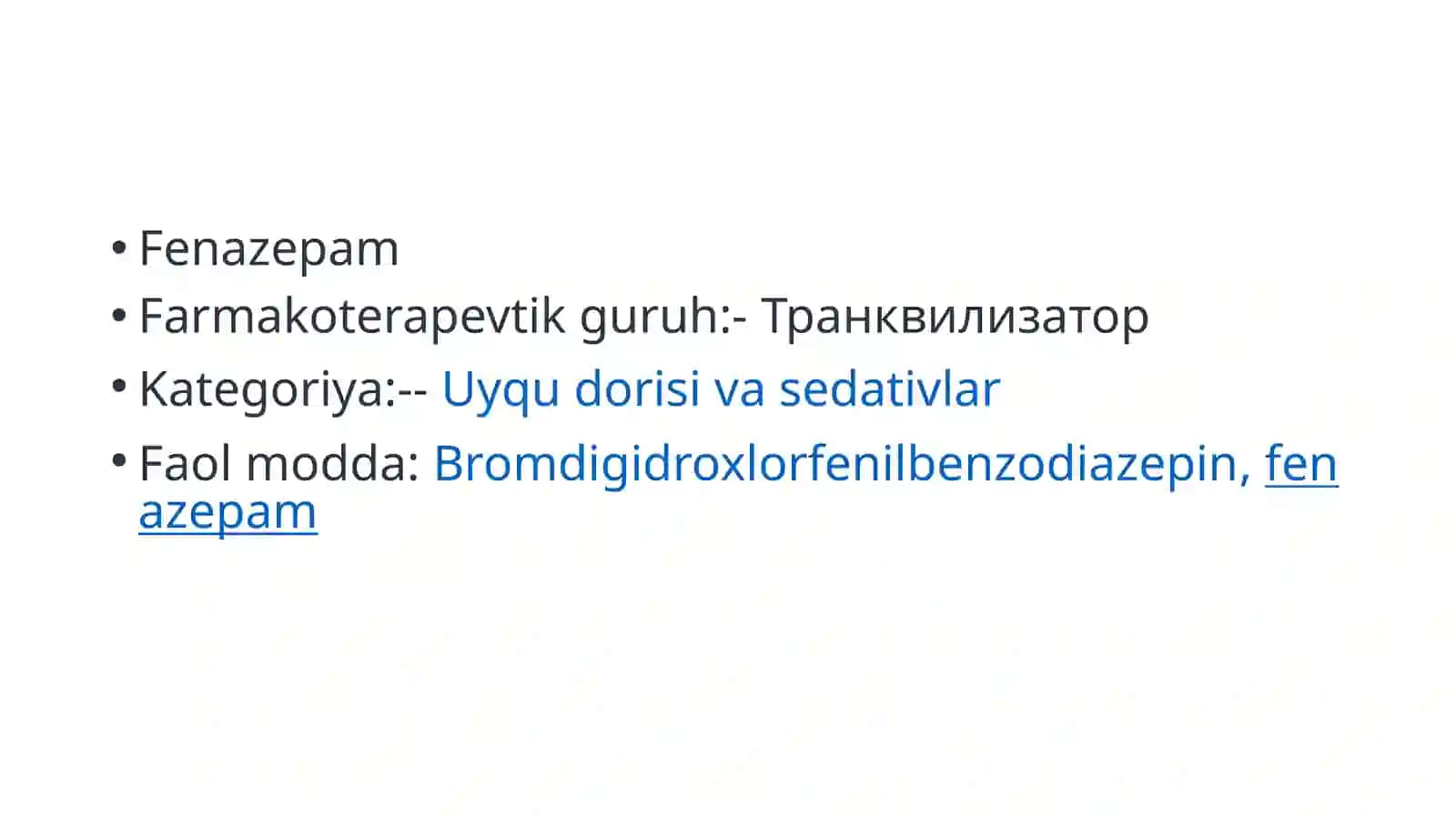 Psixotrop vositalar. Neyroleptiklar. Trankvilizatorlar 4