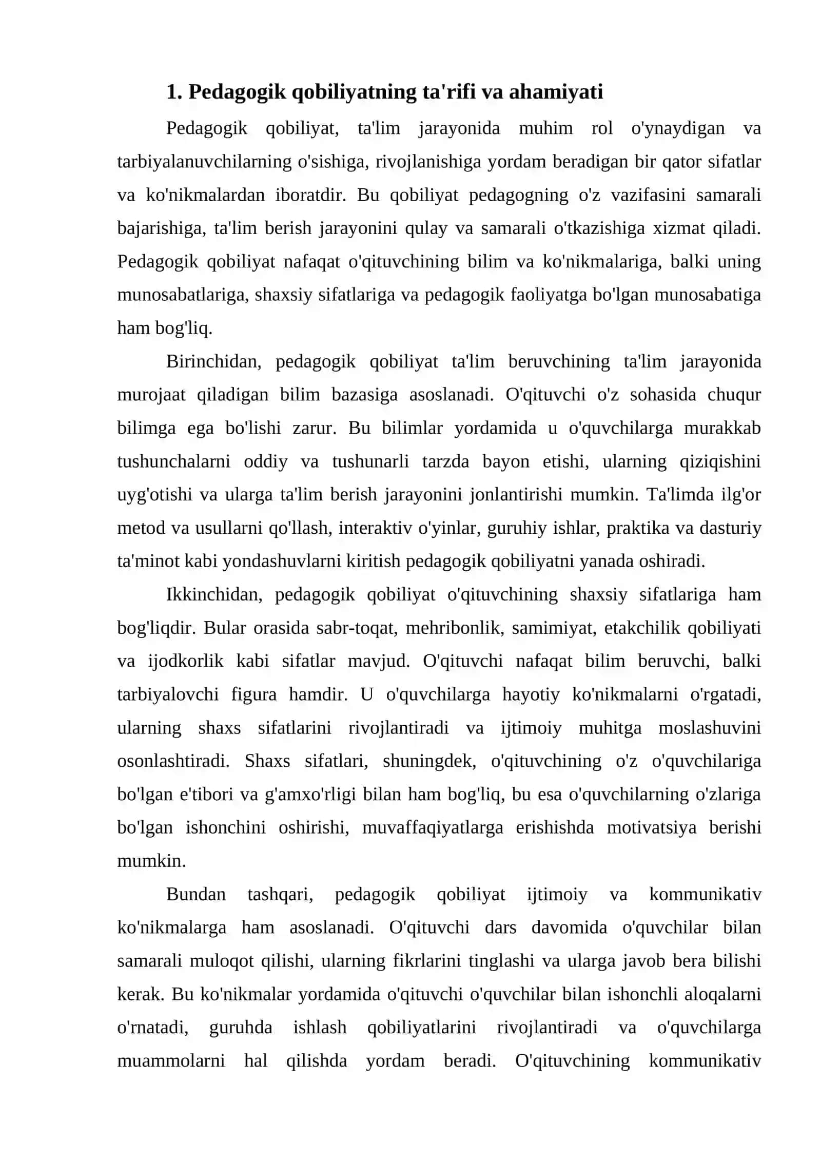 O’QITUVCHI FAOLIYATIDA PEDAGOGIK QOBILIYAT 4