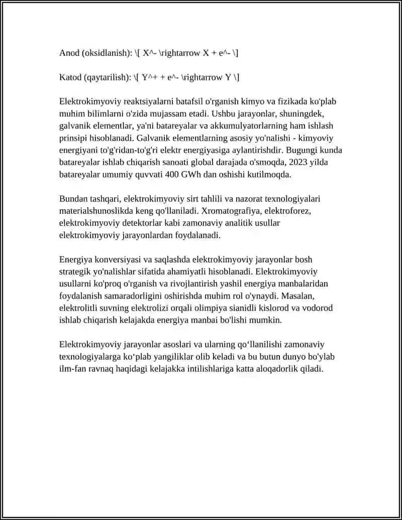 Elektrokimyoviy jarayonlar asoslari 4