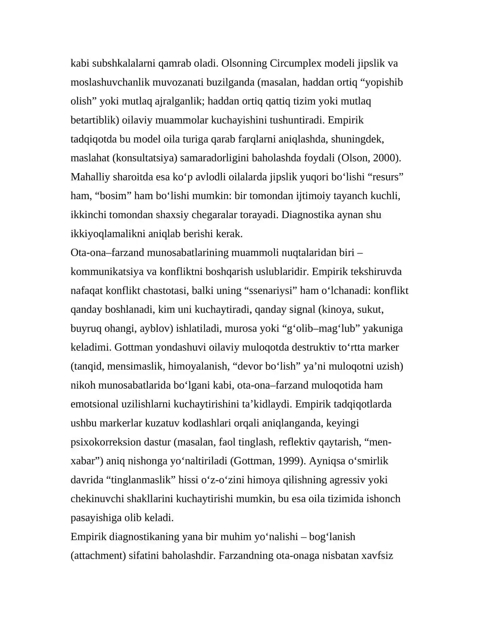 OILADAGI MUNOSABATLAR MUAMMOLARINING EMPIRIK TADQIQOTI VA DIAGNOSTIKASI 4