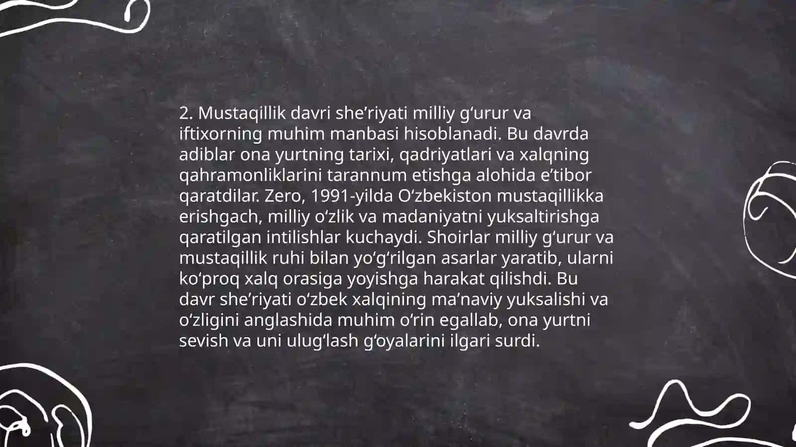 Mustaqillik davri oʻzbek sheʼriyati mutolaasi 4