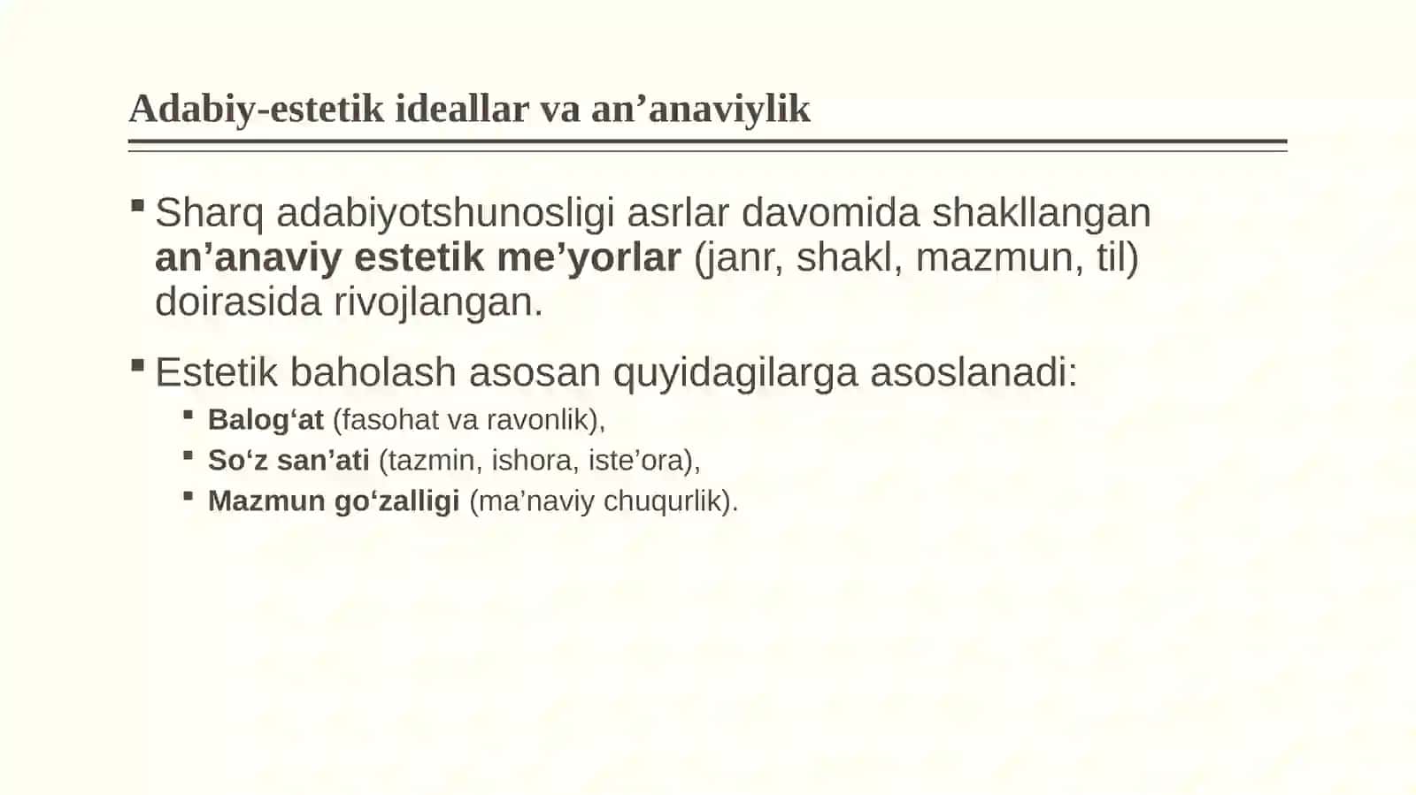 Sharq adabiyotshunosligining o‘ziga xos jihatlari 4