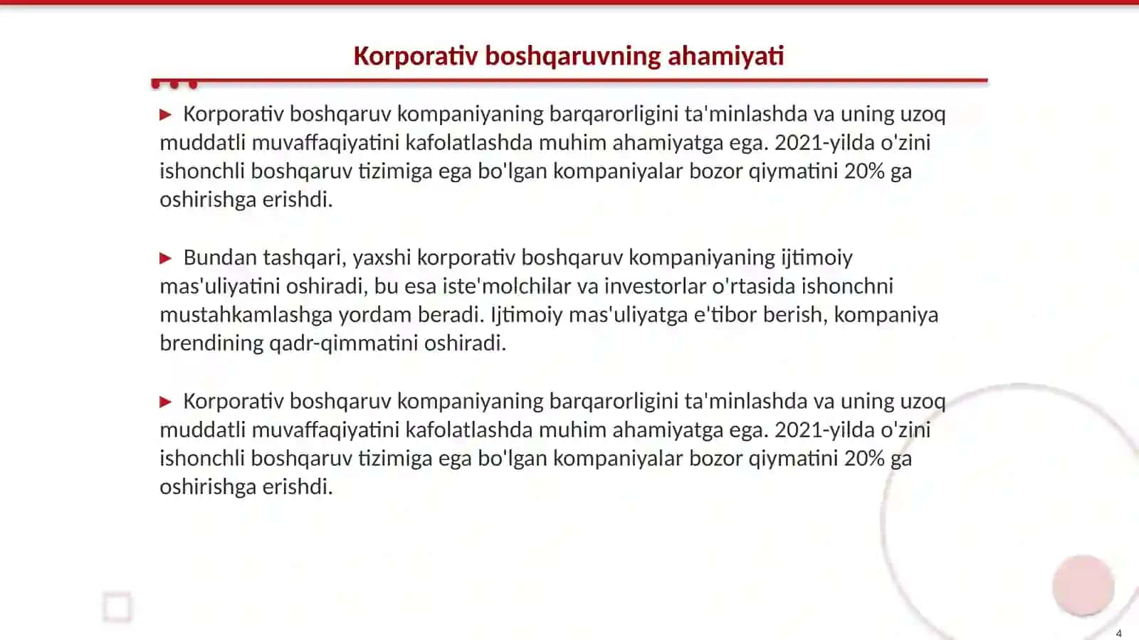 Korporativ boshqaruv uning mohiyati va umumiy atamalar 4