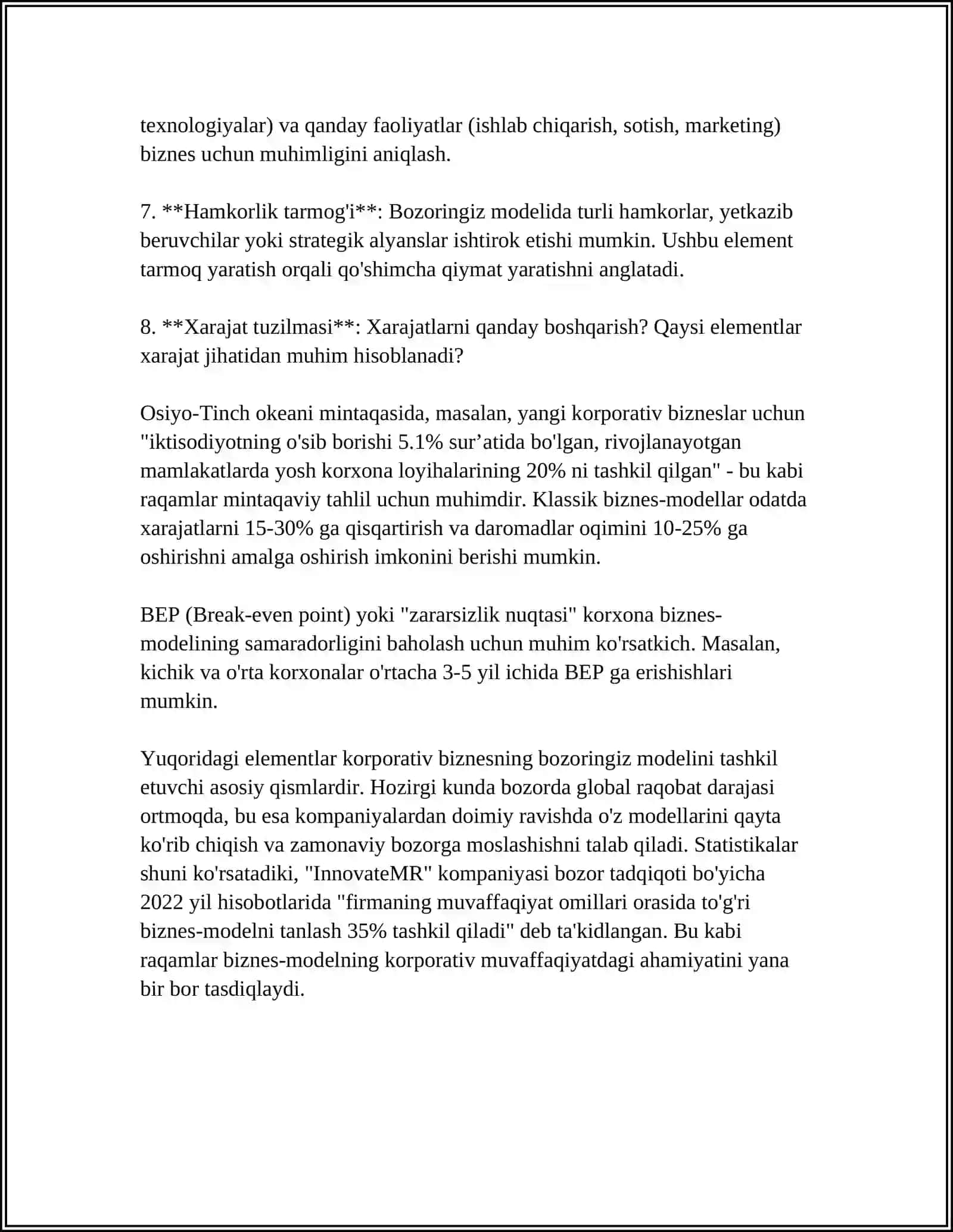 BOZOR IQTISODIYOTINING TURLI MODELLARIDA KORPORATIV BIZNESNING TASHKILIY XUSUSIYATLARI 4