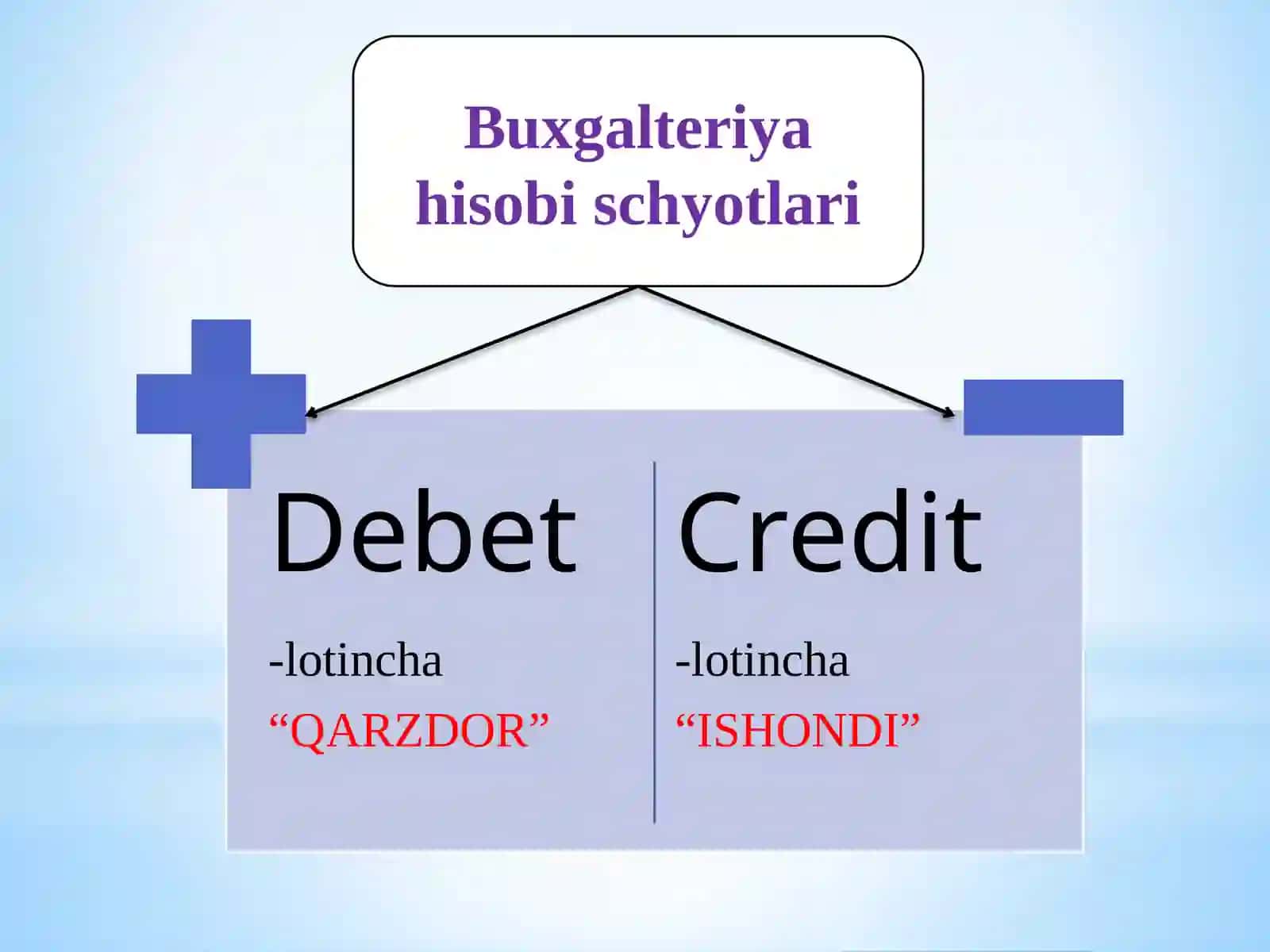 Xo‘jalik operatsiyalarida schyotlar rejasi va ikkiyoqlama yozuv 4
