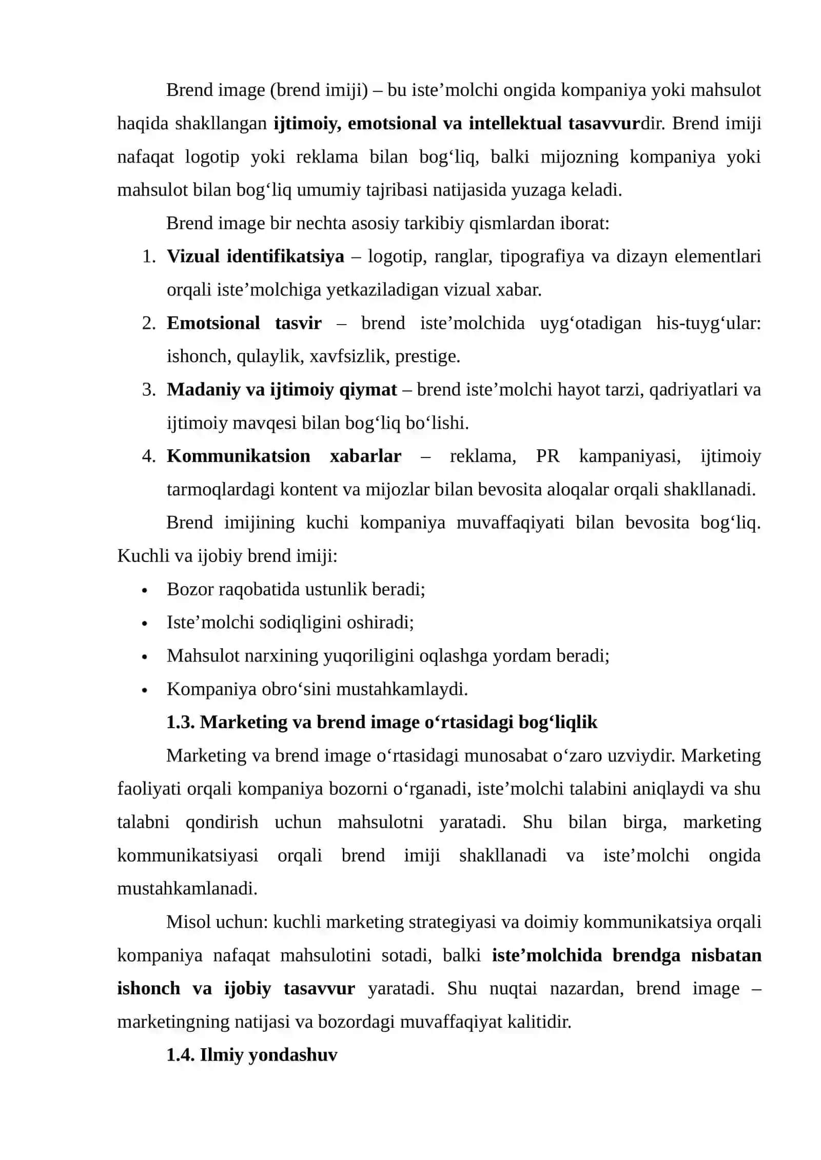 Marketing va Brend Imajini Yaratish Jarayonida Ishlab Chiqish: Amaliyotdagi Muammoni Aniqlash va Loyiha Shaklidagi Yechim Tayyorlash 4