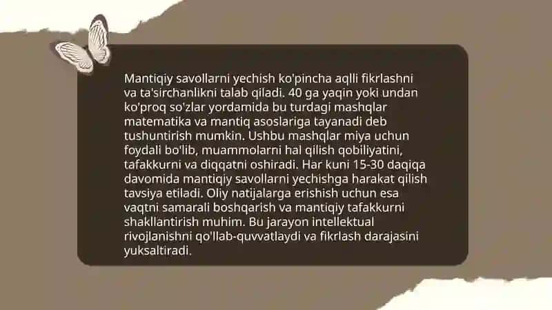 Mantiqiy fikrlashga oid didaktik o'yinlar 4