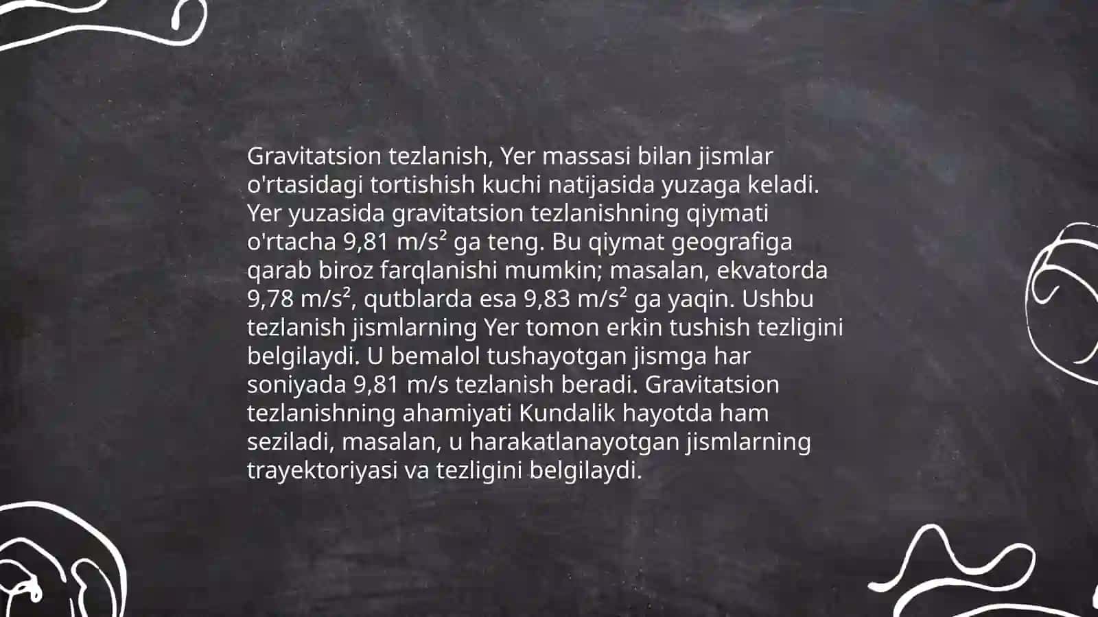 Yuqoriga tik otilgan jismning xarakati 4