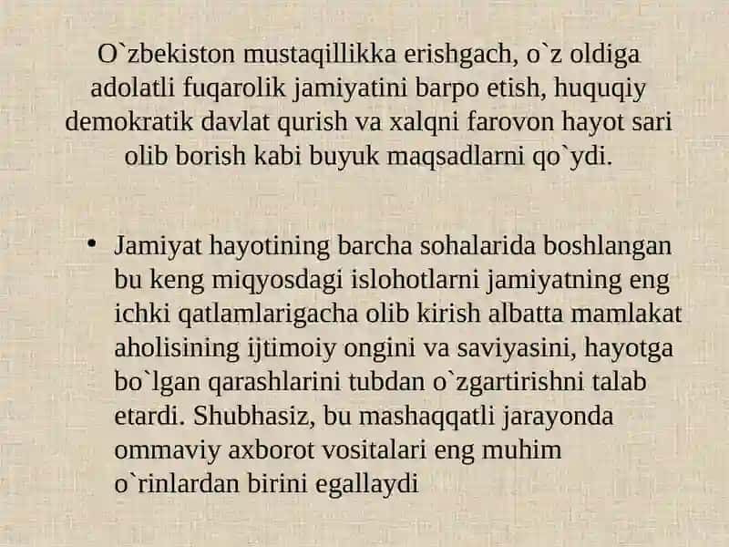 Ommaviy axborot vositalari to'rtinchi hokimiyat sifatida 4