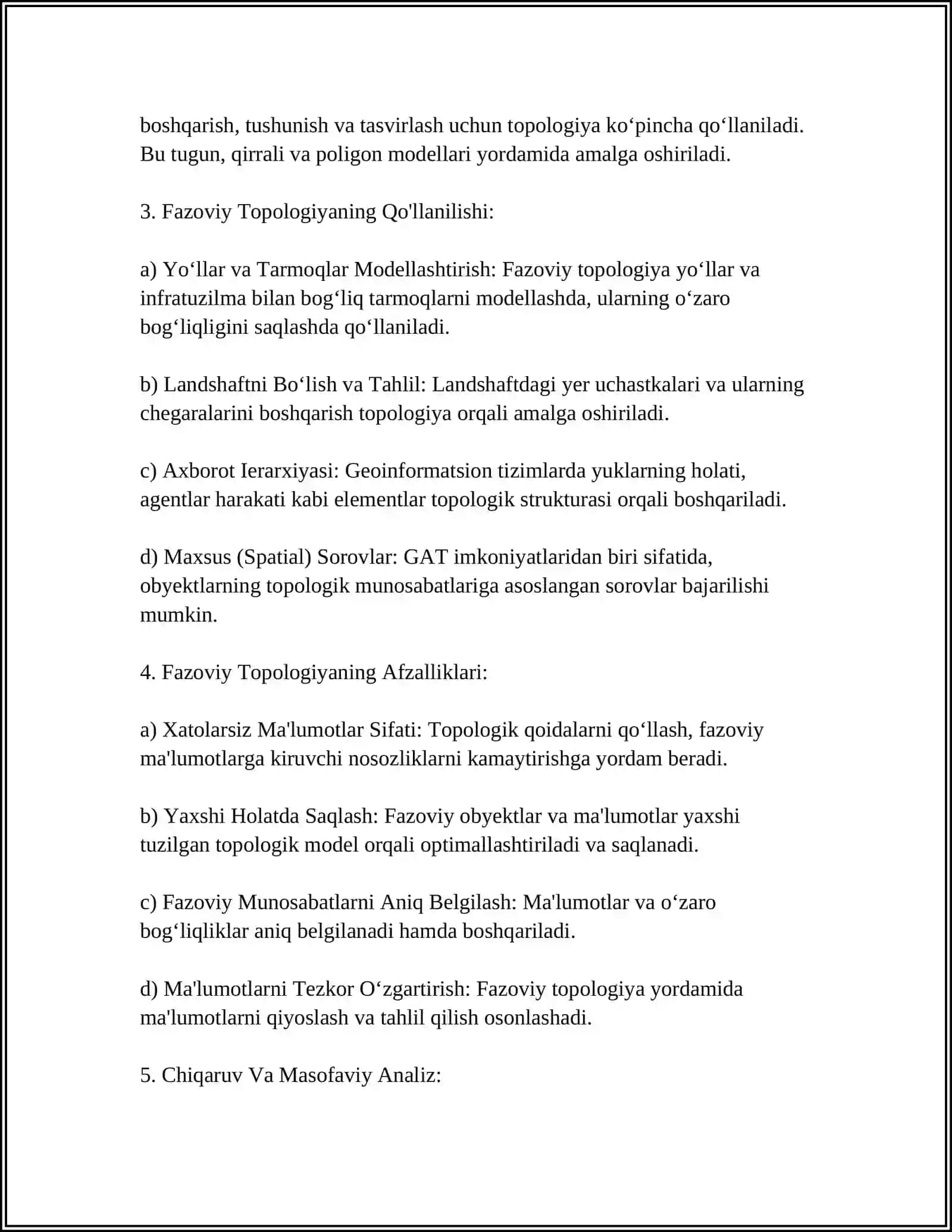 FAZOVIY MA'LUMOTLAR BAZASIDA TAPALOGIYA (TAPALOGY) TUSHUNCHASI QO'LLASH VA AVZALIKLARI 4
