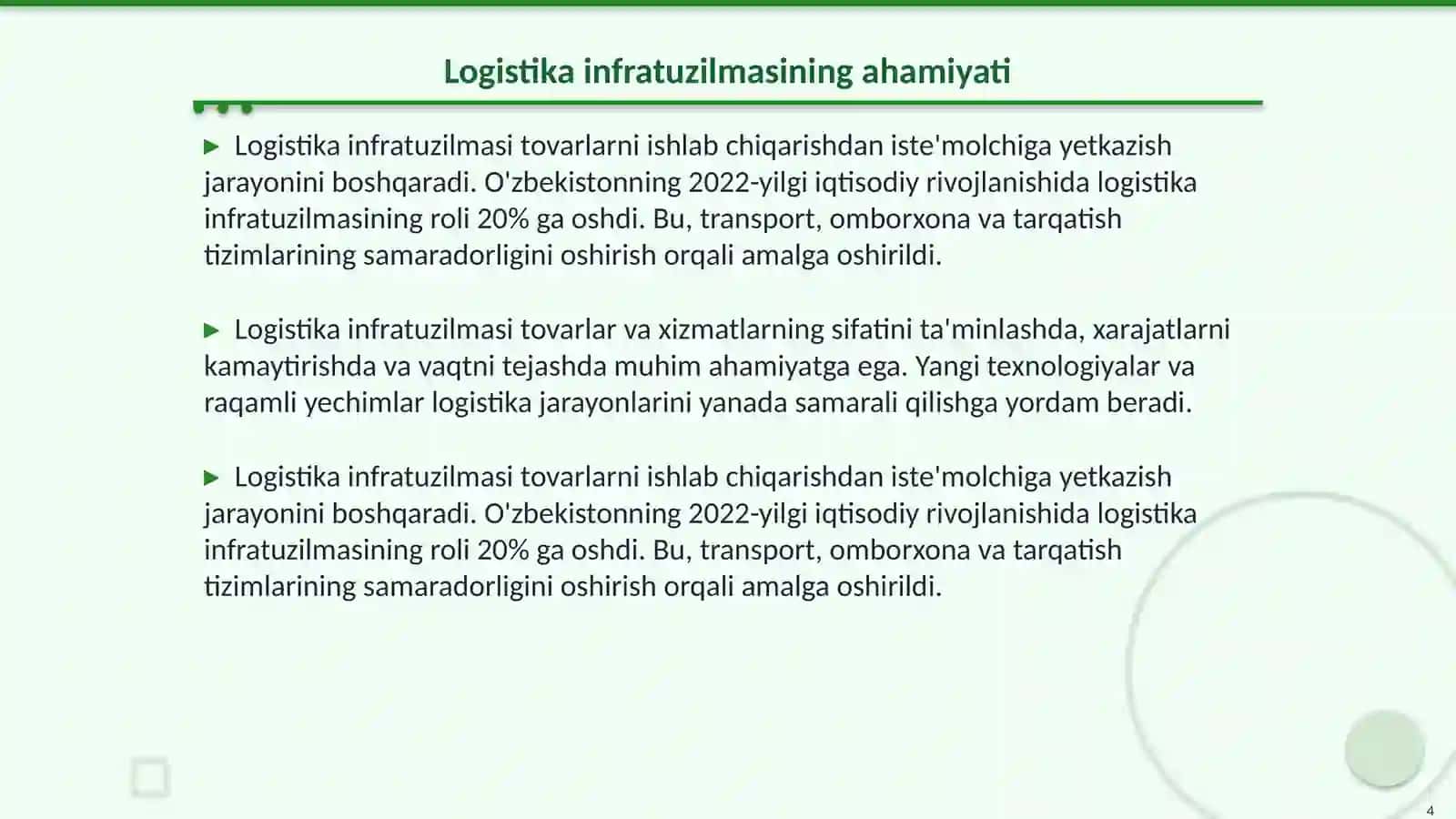 Bozor va logistika infratuzilmasi fanining mohiyati va predmeti 4