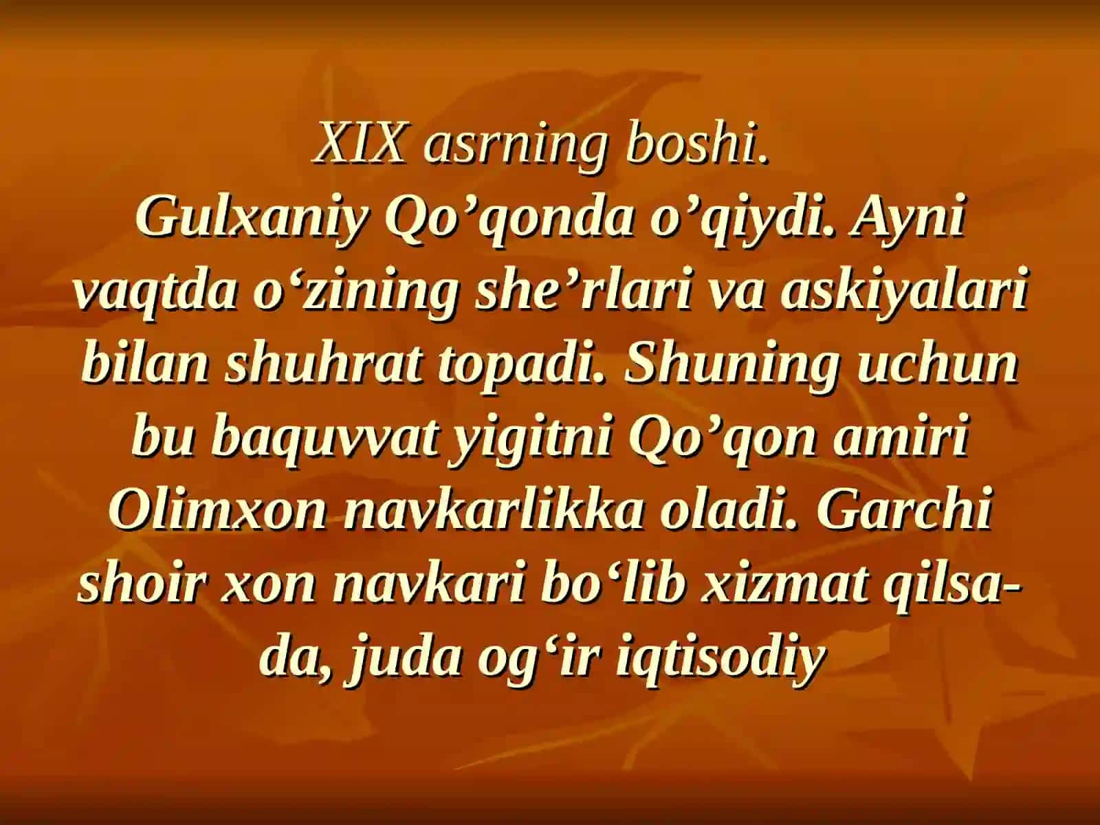 Gulxaniy hayoti va ijodi 4