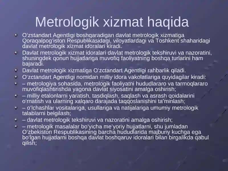 Metrologiyaning rivojlanishi 4