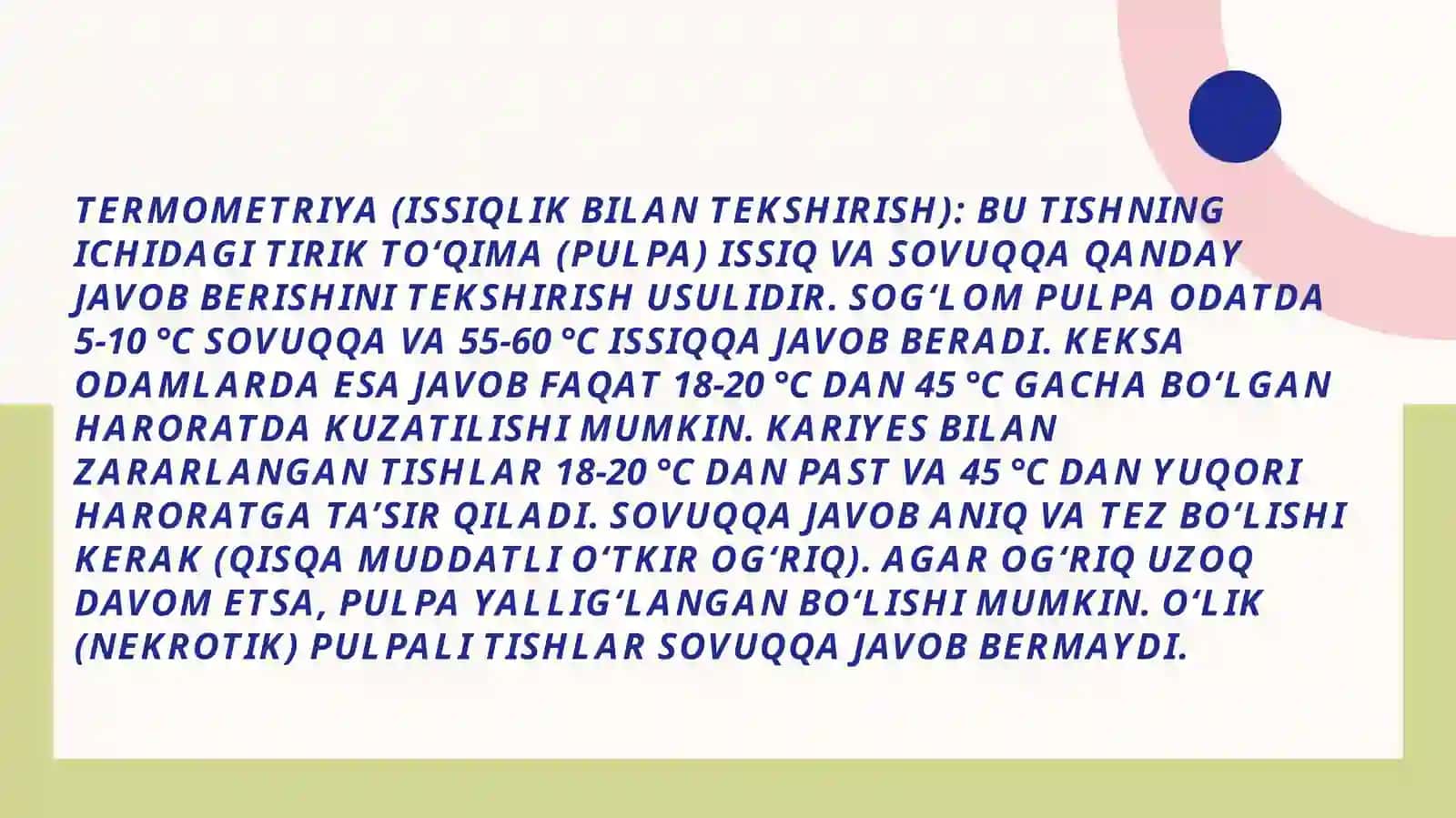 Ortopedik stomotologiya klinikasida bemorlar uchun qo’shimcha taqdiqot usullari 4