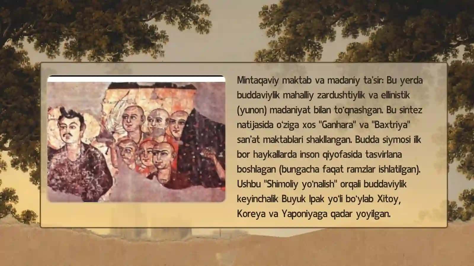 O‘zbekistonda buddaviylik dinining tarixiy ildizlari (Qaratepa, Fayoztepa, Dalvarzintepa) va hozirgi zamondinshu 4