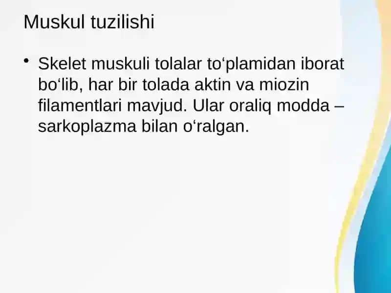 Fiziologiyada Muskul xossalarini o‘rganish 4