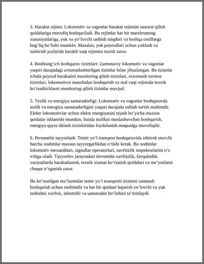 TEMIR YOʻL MASHINALARINING YURITMALARI 4