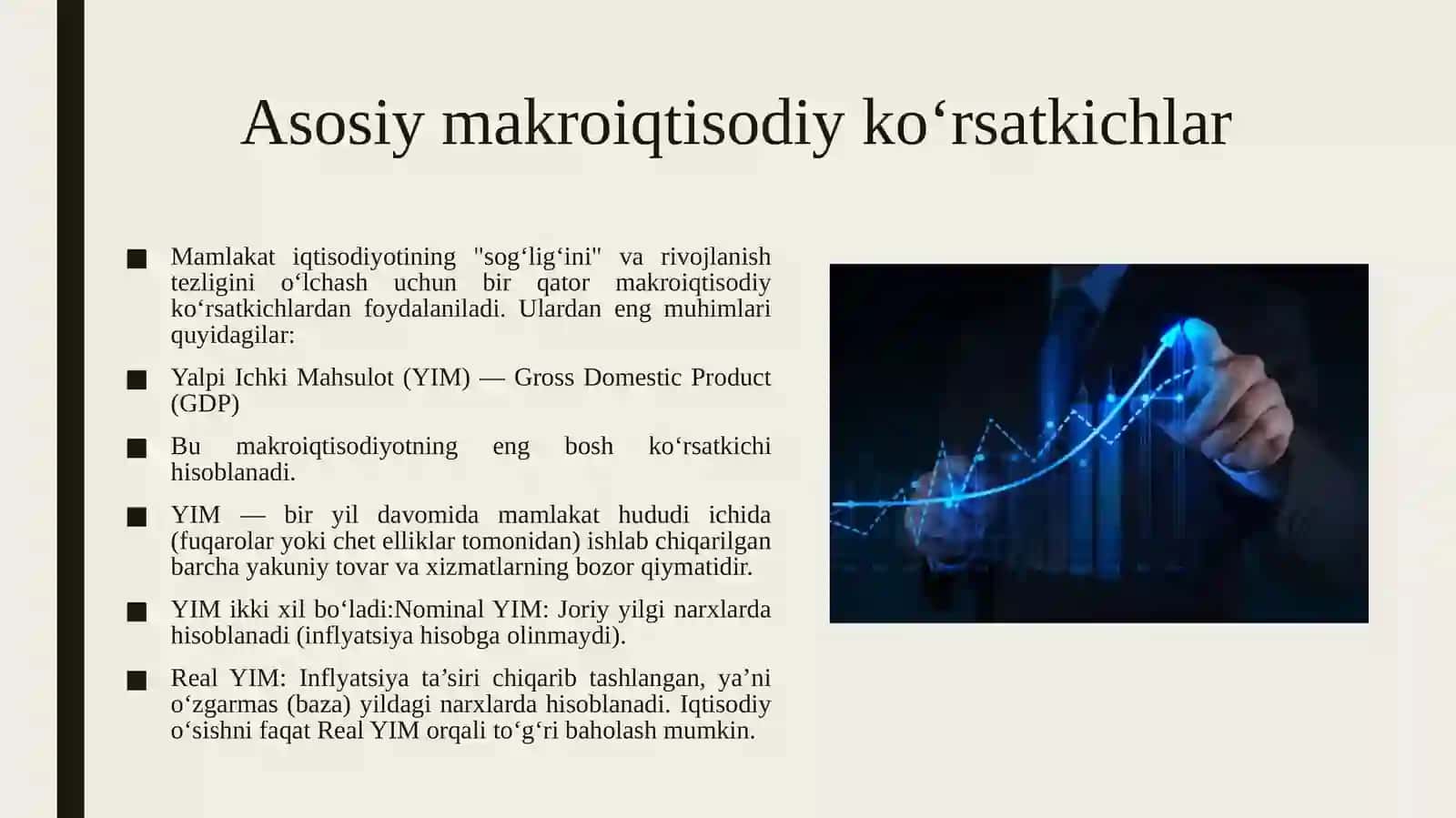 MILLIY IQTISODIYOT, UNING TARKIBIY TUZILISHI VA MAKROIQTISODIY KO‘RSATKICHLARI. 4