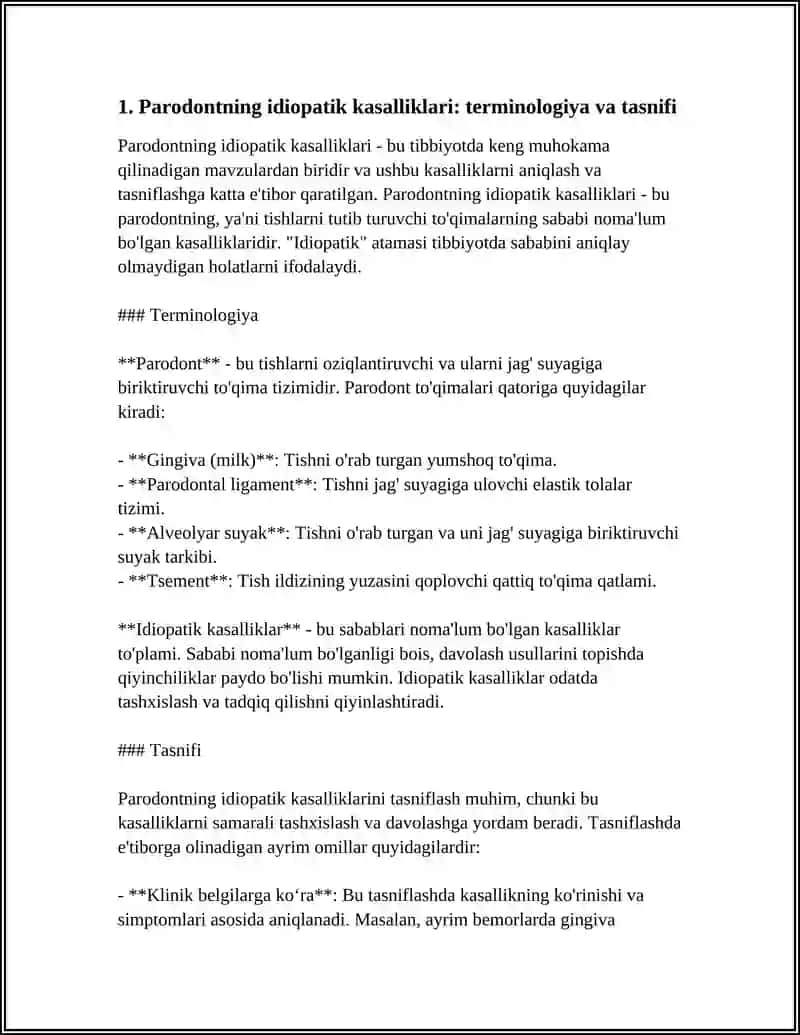 Parodontning Idiopatik Kasalliklar 4