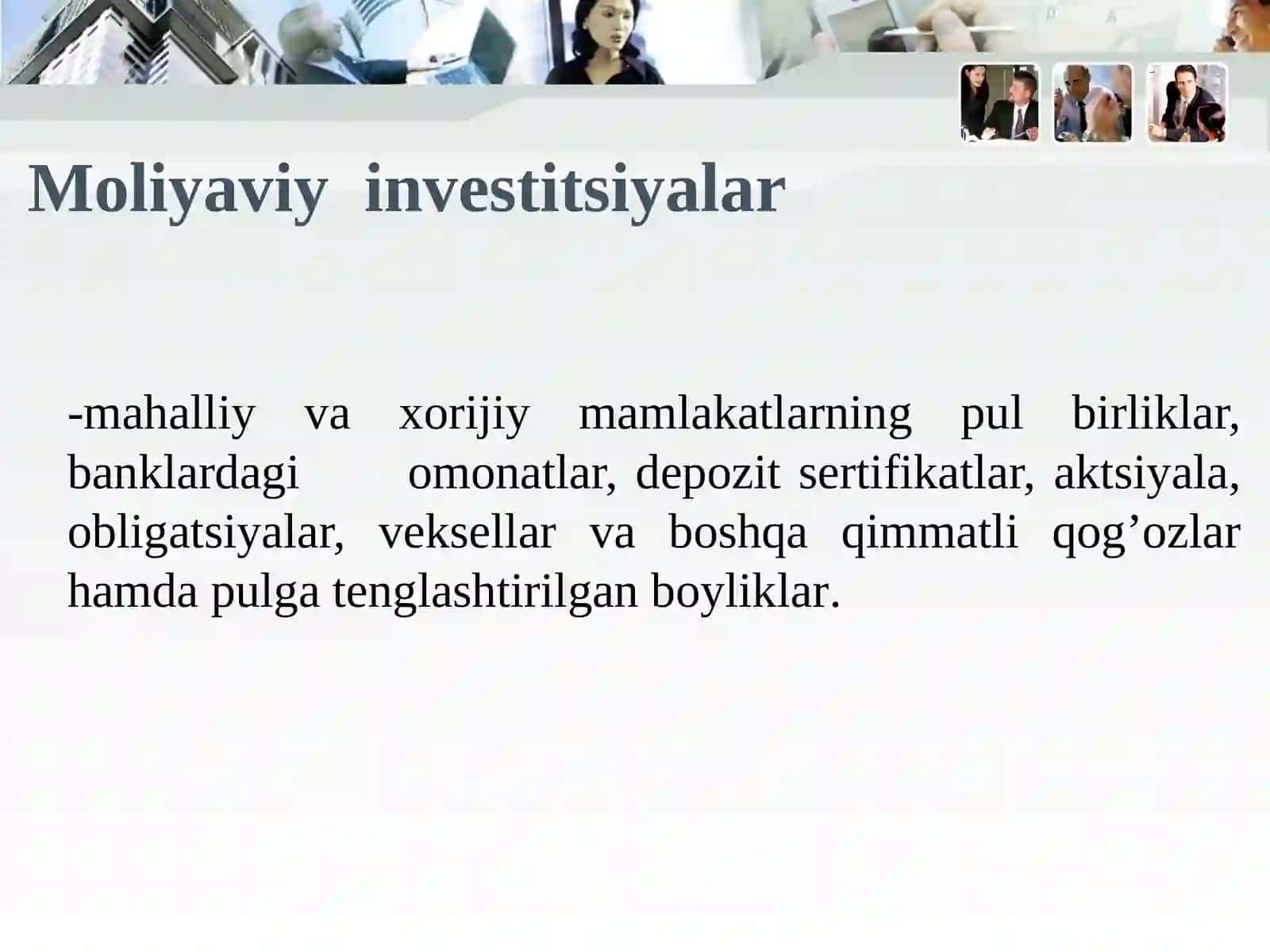 XORIJIY INVESTITSIYaLARNING SHAKL VATURLARI 4