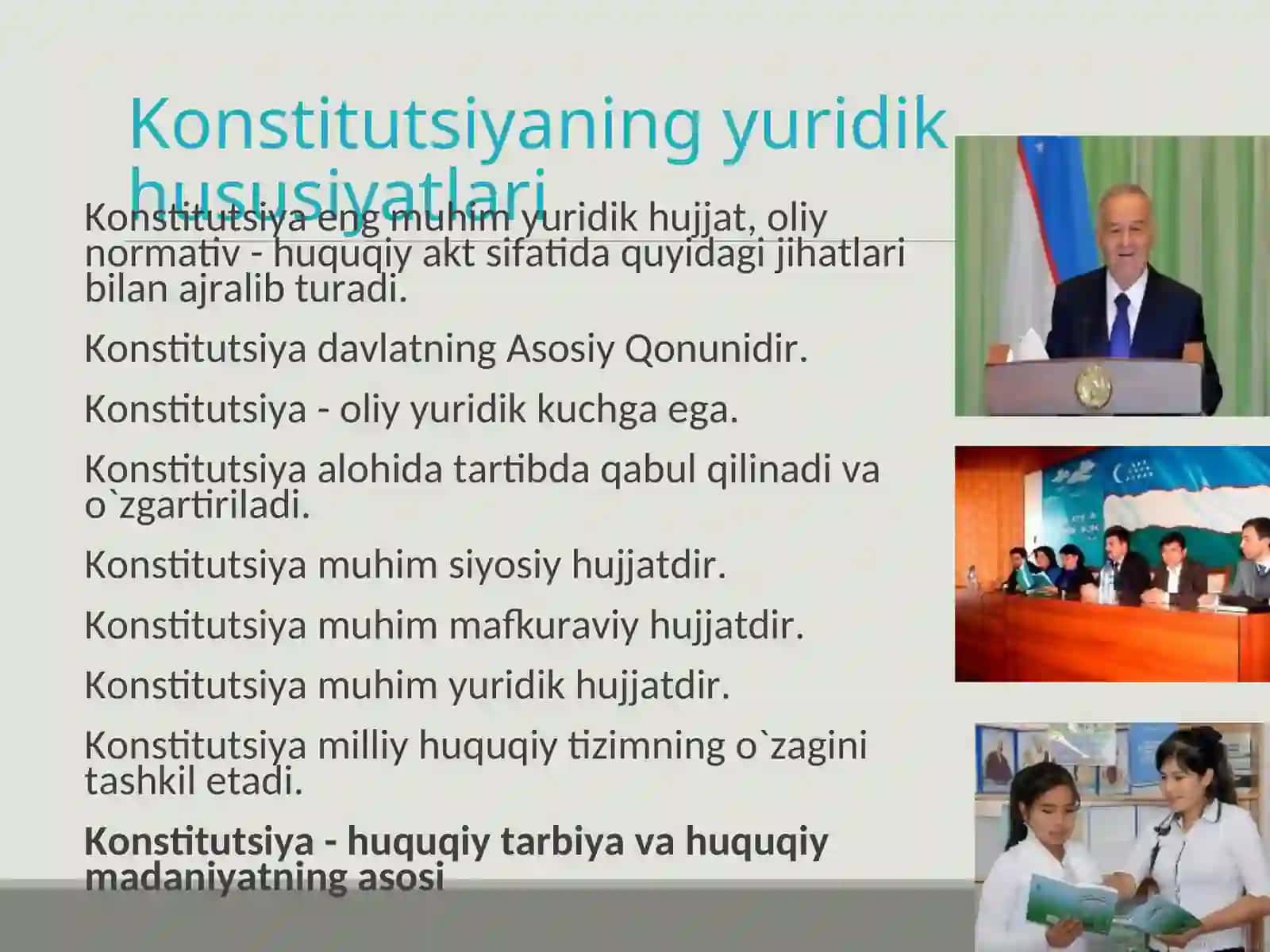Konstitutsiyaning yuridik xususiyatlari 4