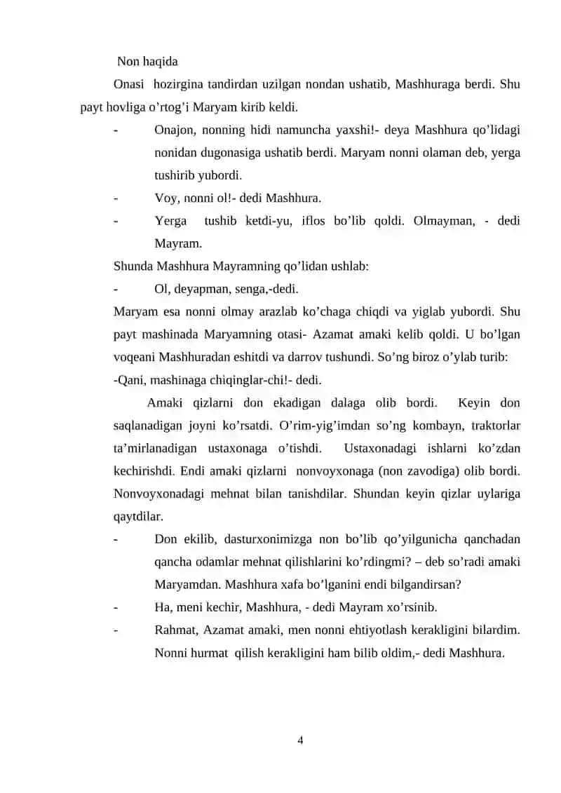 O’qish. Umumiy o’rta ta’lim maktablarining 3-sinfi uchun darslik 4