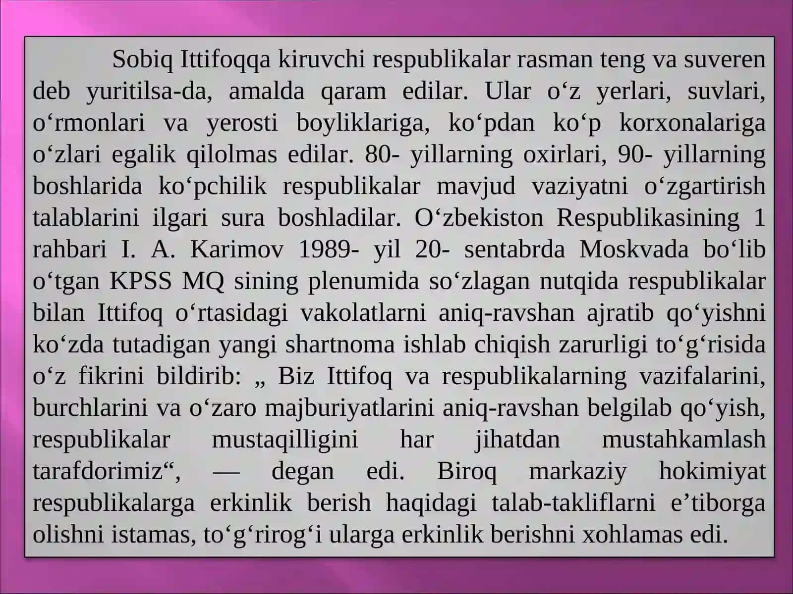 O‘zbekiston mustaqilligi va ta’lim-tarbiyaga  yangicha yondashuv 4