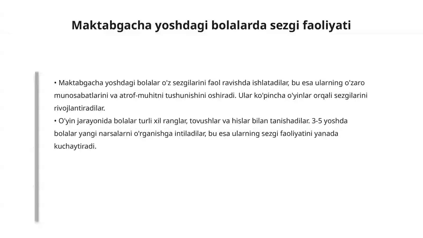 Maktabgacha yoshdagi bolalarda sezgilarning rivojlanishi 4