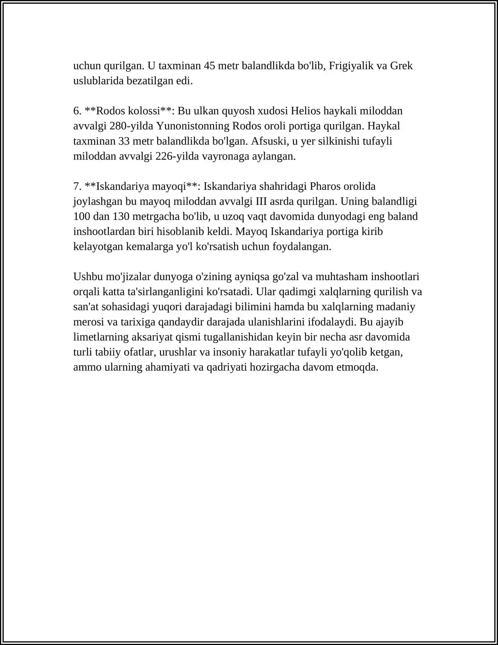 BIRINCHI VA IKKINCHI AJAYIB LIMETLAR 4