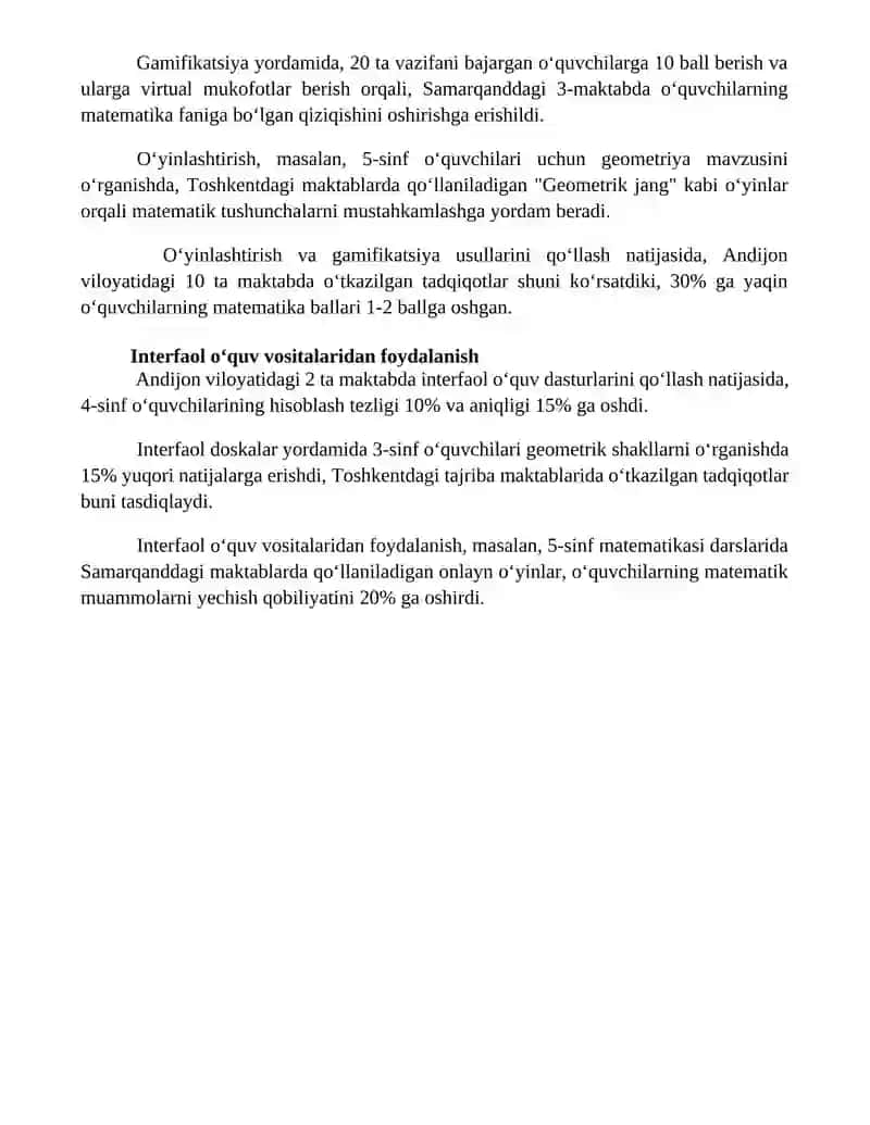 Boshlangʻich sinflarda matematika kursi 4