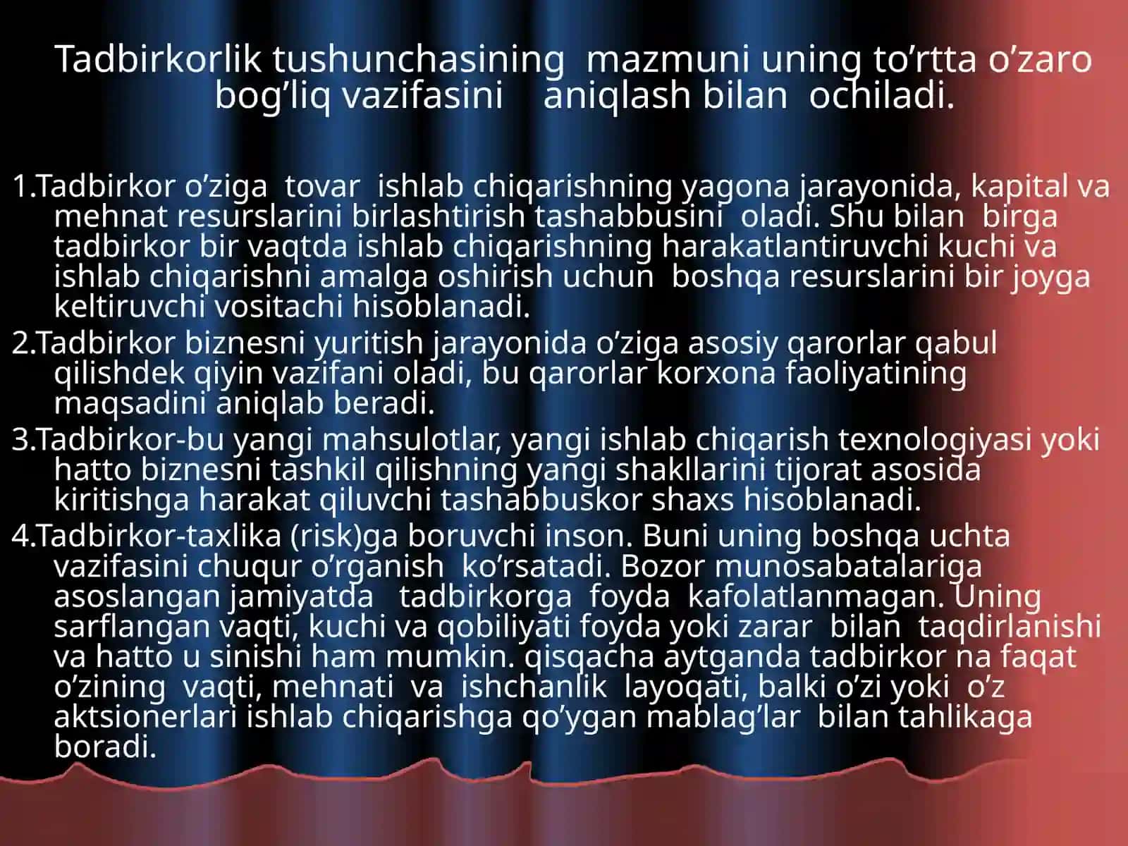 Innovatsion tadbirkorlikning rivojlanish bosqichalari 4