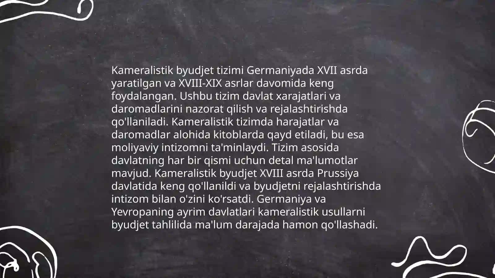 Kameralistik nazariya asoslari 4