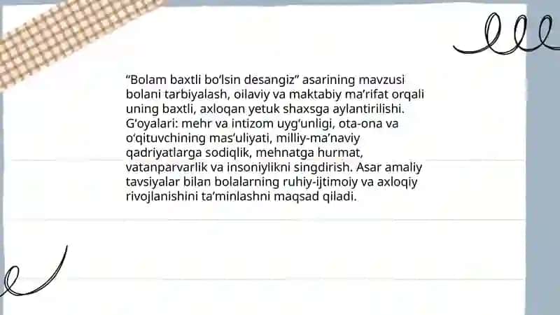 Bolam baxtli boʻlsin desangiz 4